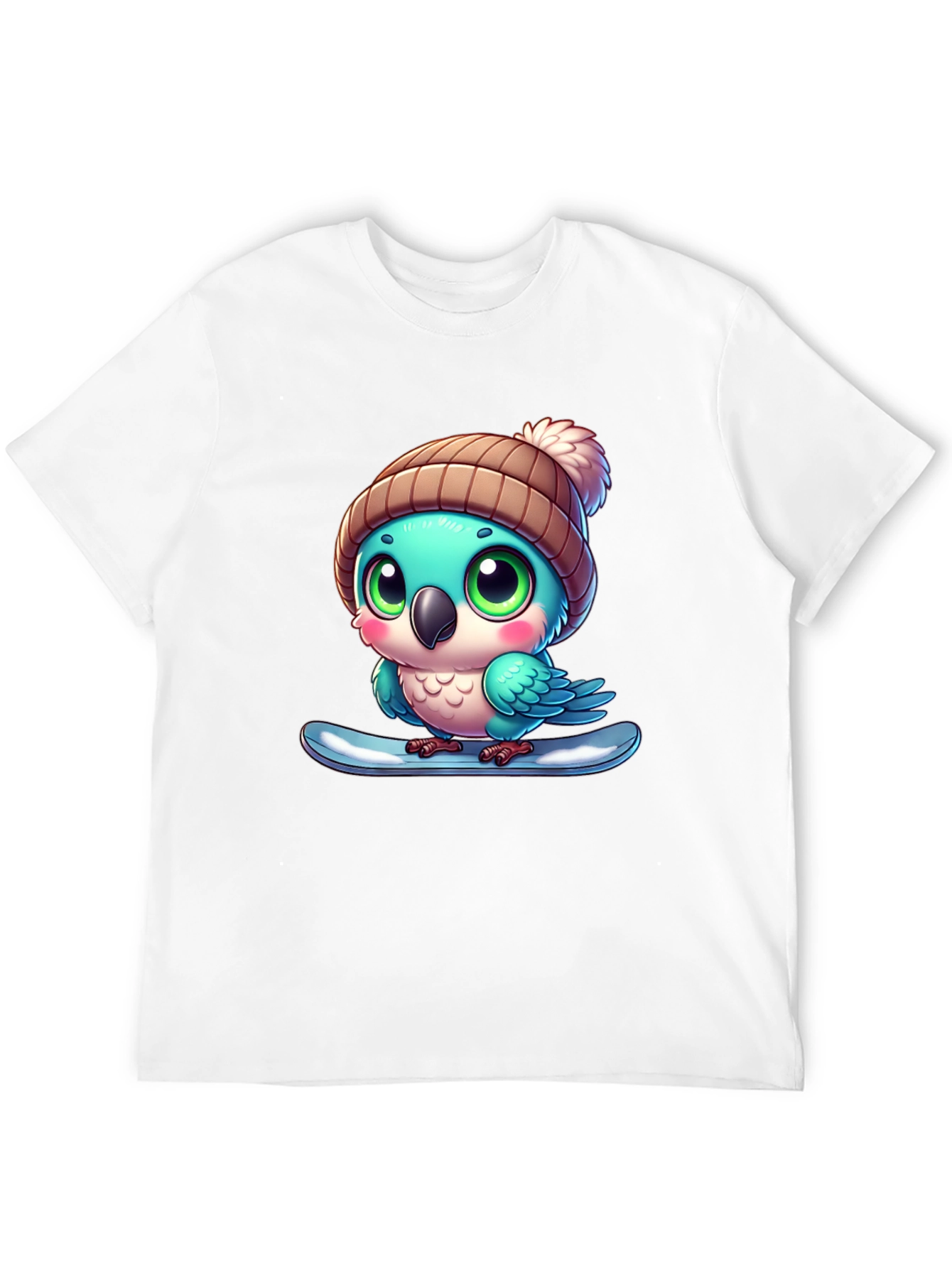 Bird on Snowboard Graphic Tee