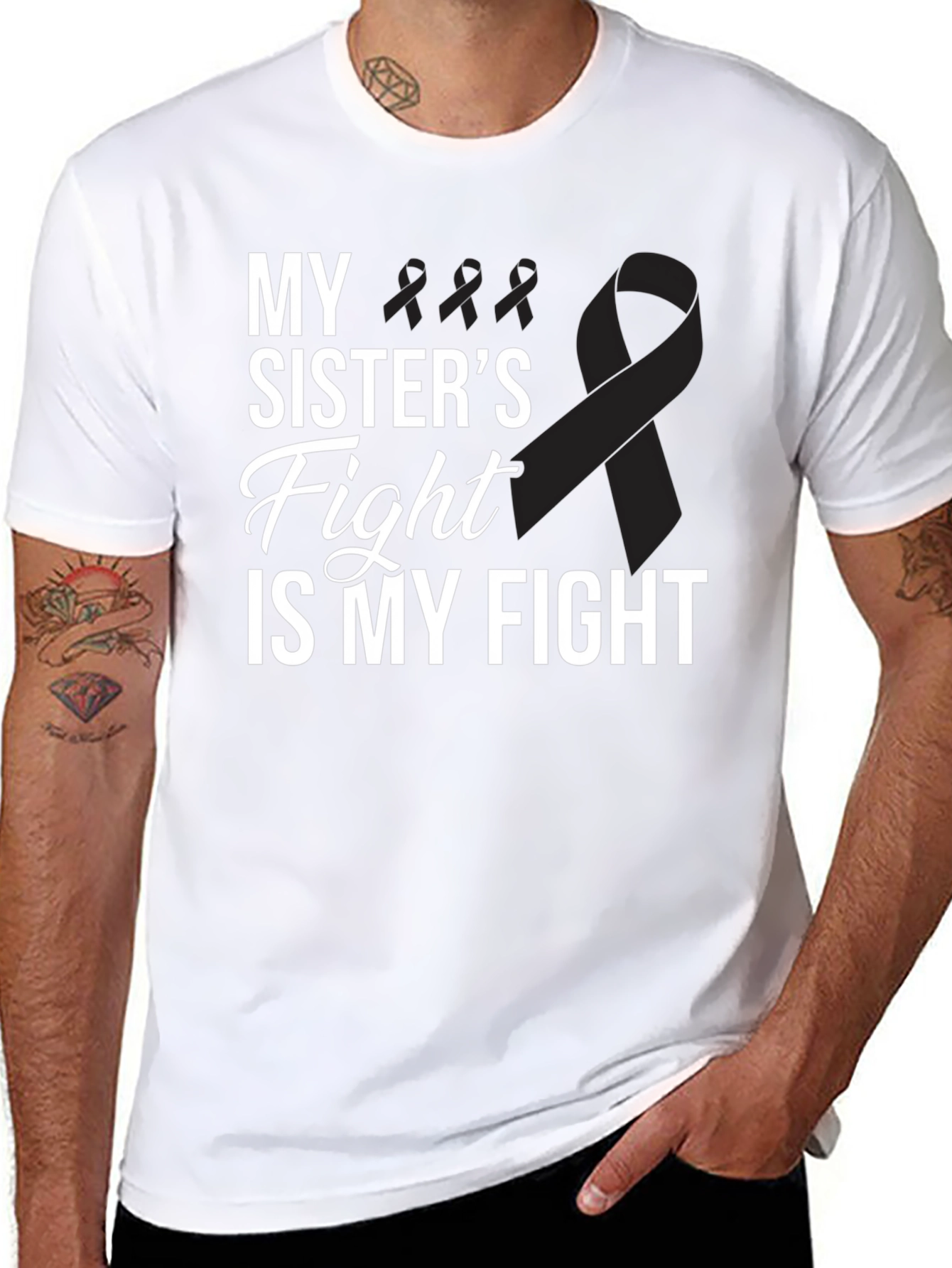 My Sisters Fight T-Shirt - Melanoma Cancer Awareness Tee