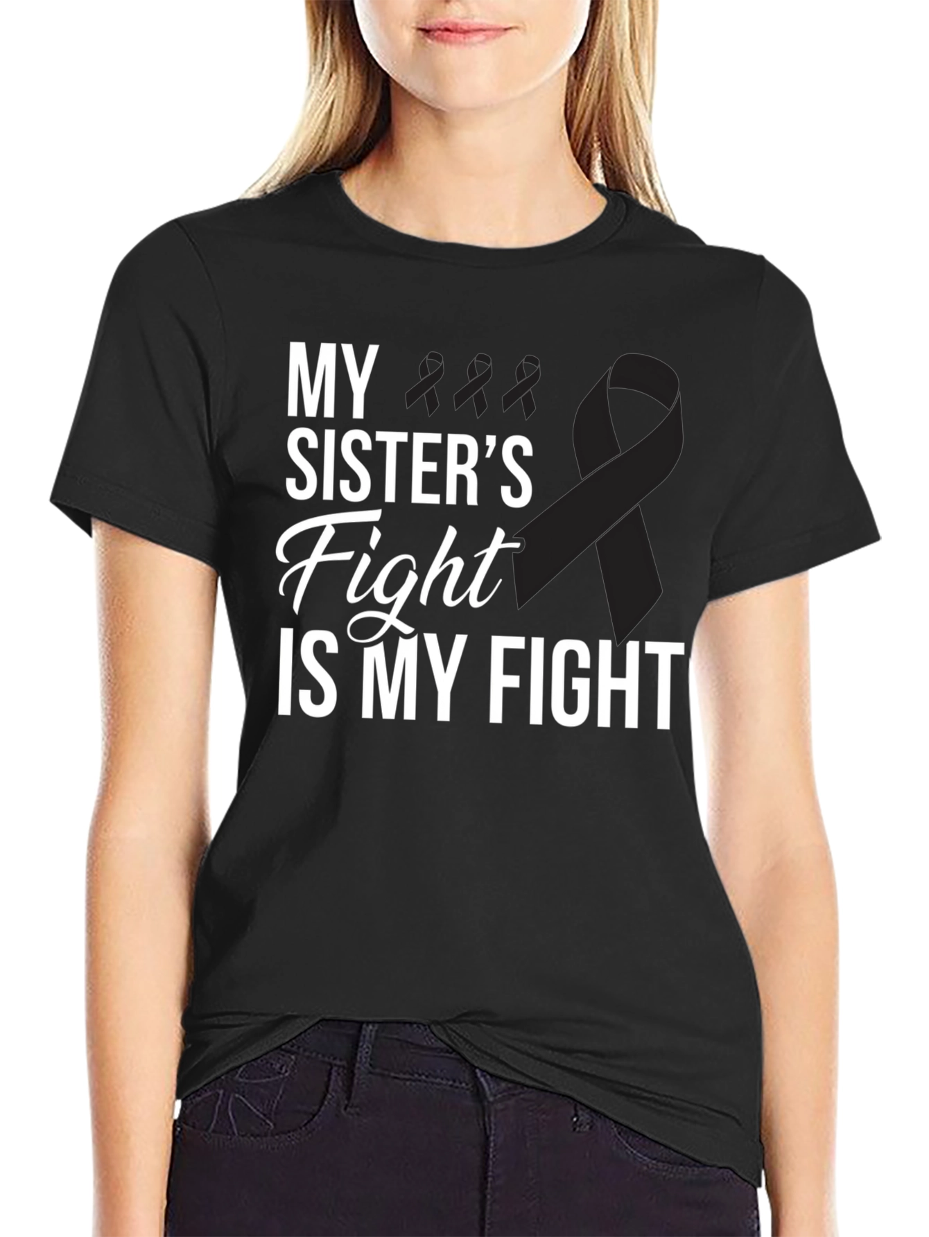 My Sisters Fight T-Shirt - Melanoma Cancer Awareness Tee