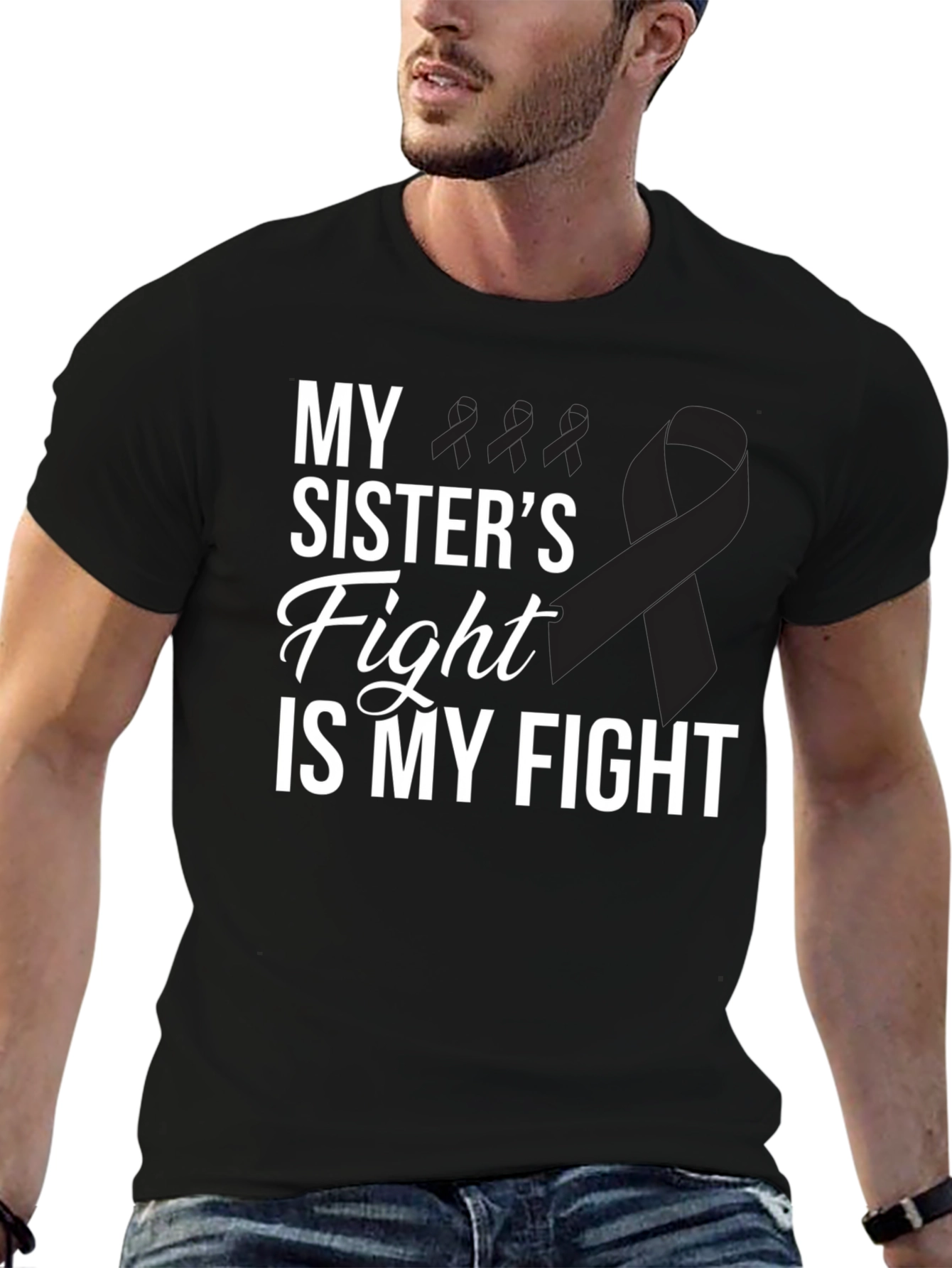 My Sisters Fight T-Shirt - Melanoma Cancer Awareness Tee