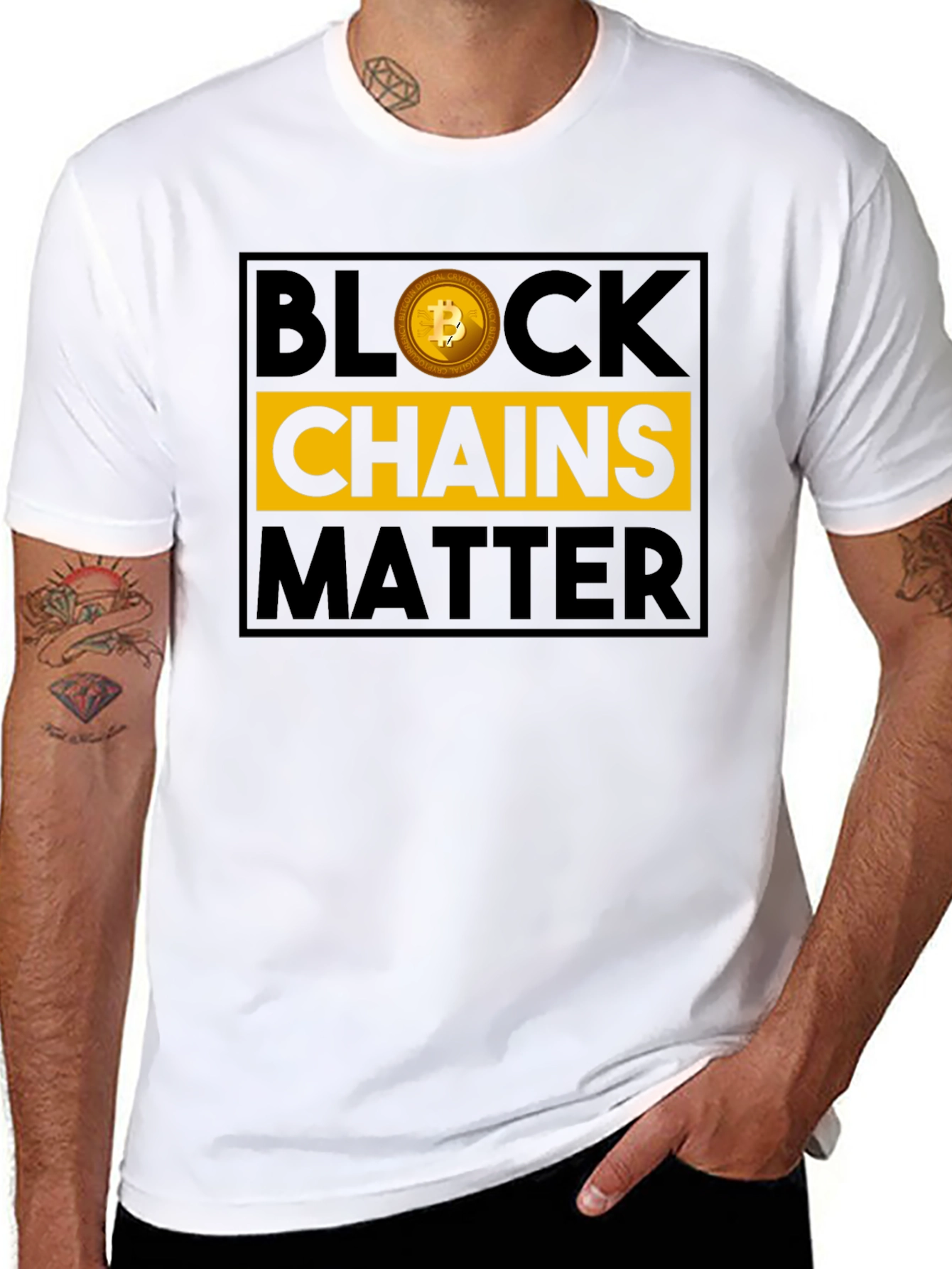 Blockchains Matter Bitcoin Graphic Tee