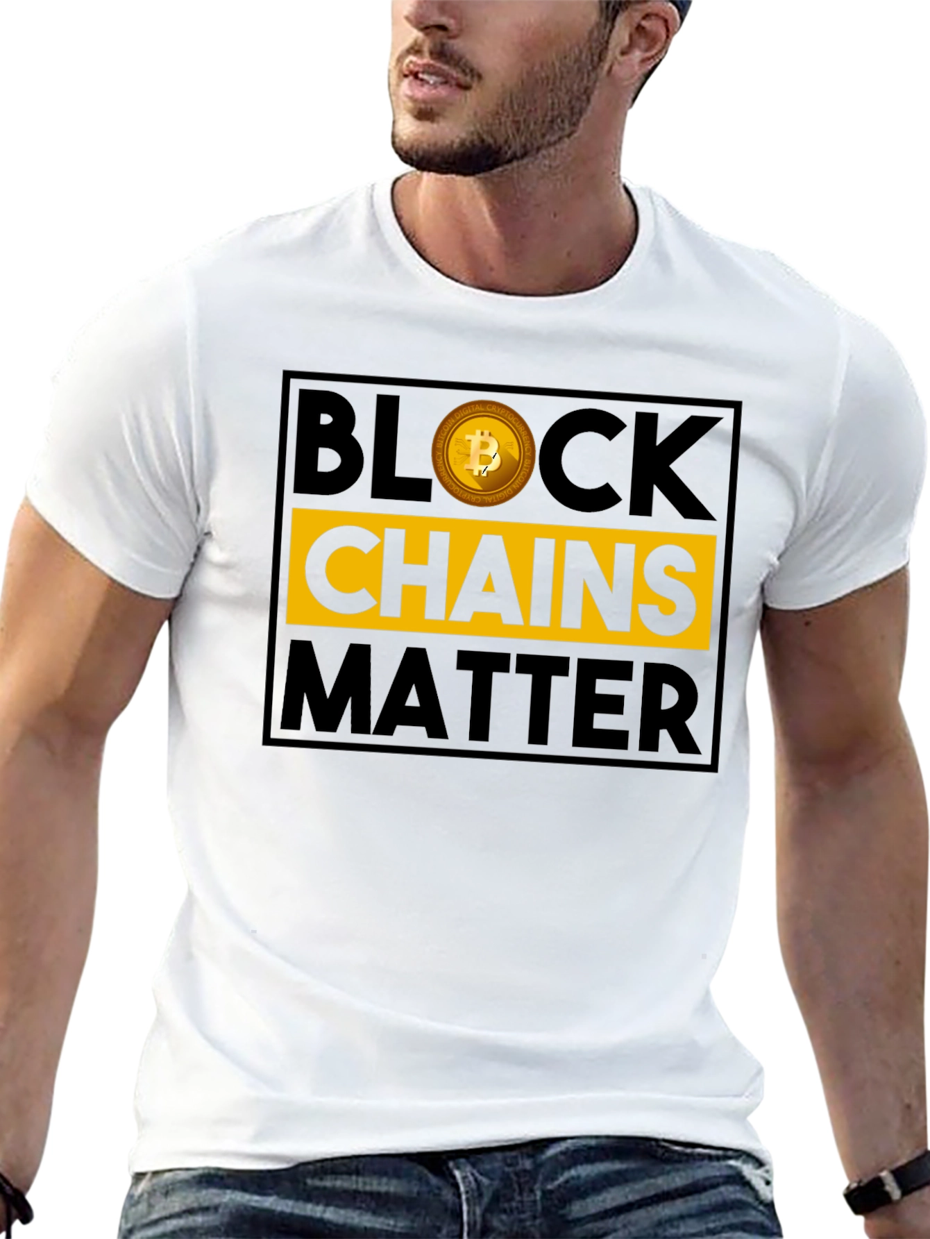 Blockchains Matter Bitcoin Graphic Tee