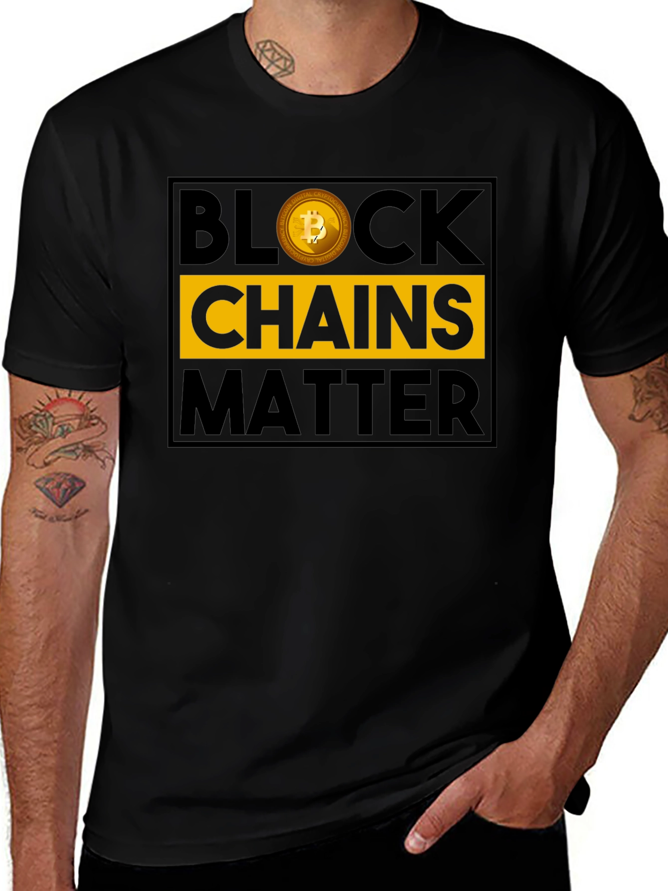 Blockchains Matter Bitcoin Graphic Tee