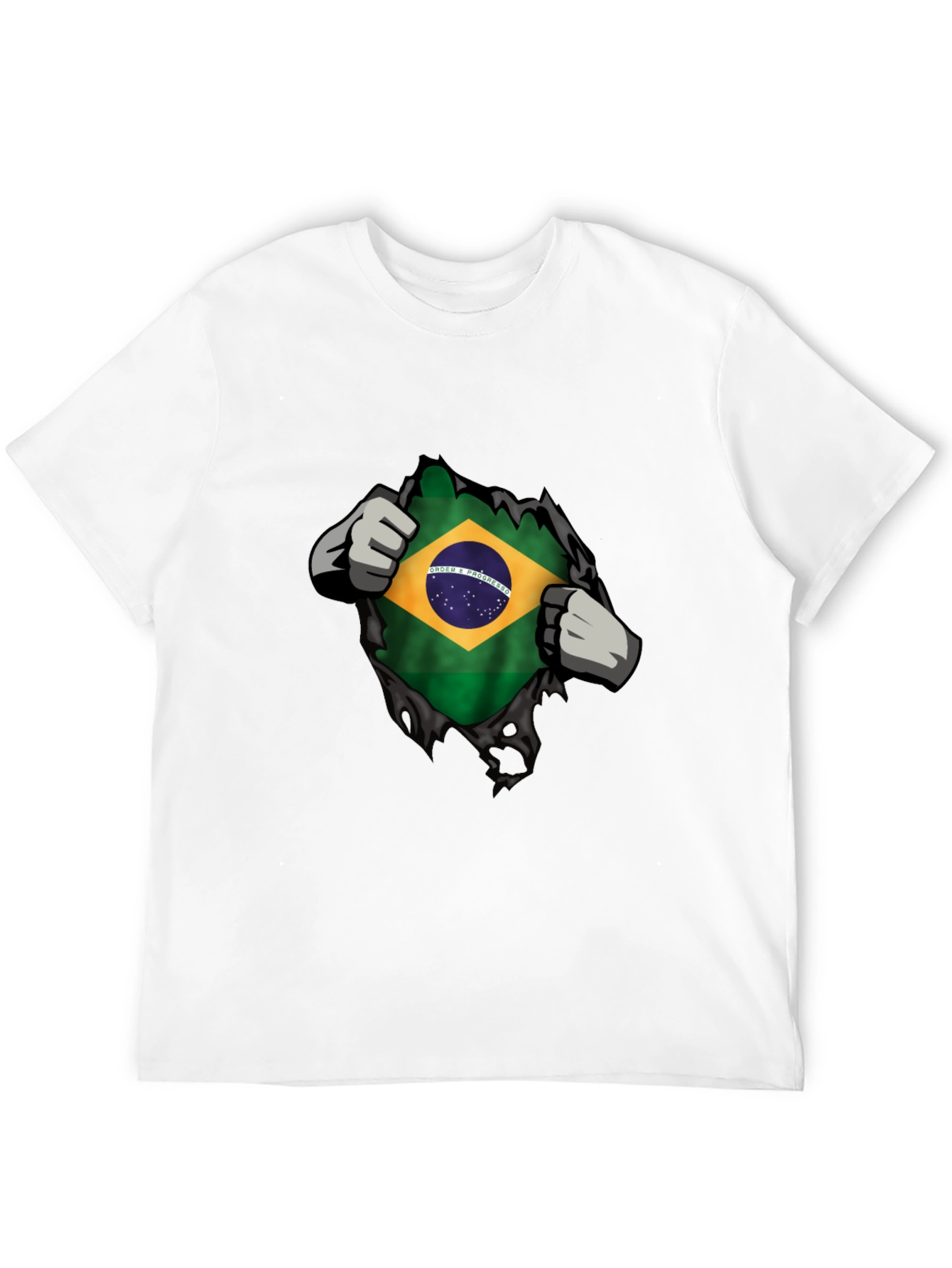 Brazilian Flag Ripped T-Shirt - Patriot Pride