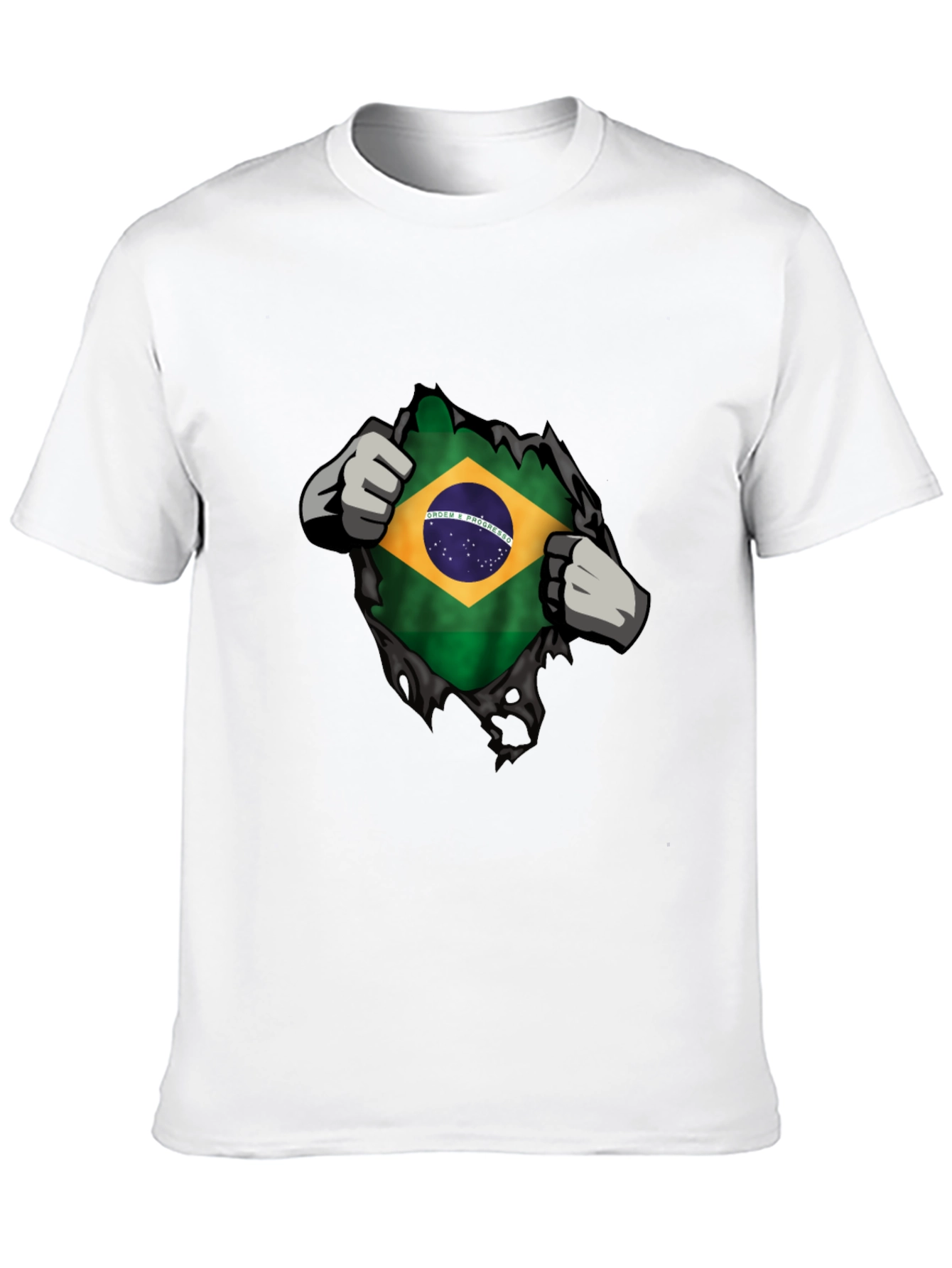Brazilian Flag Ripped T-Shirt - Patriot Pride
