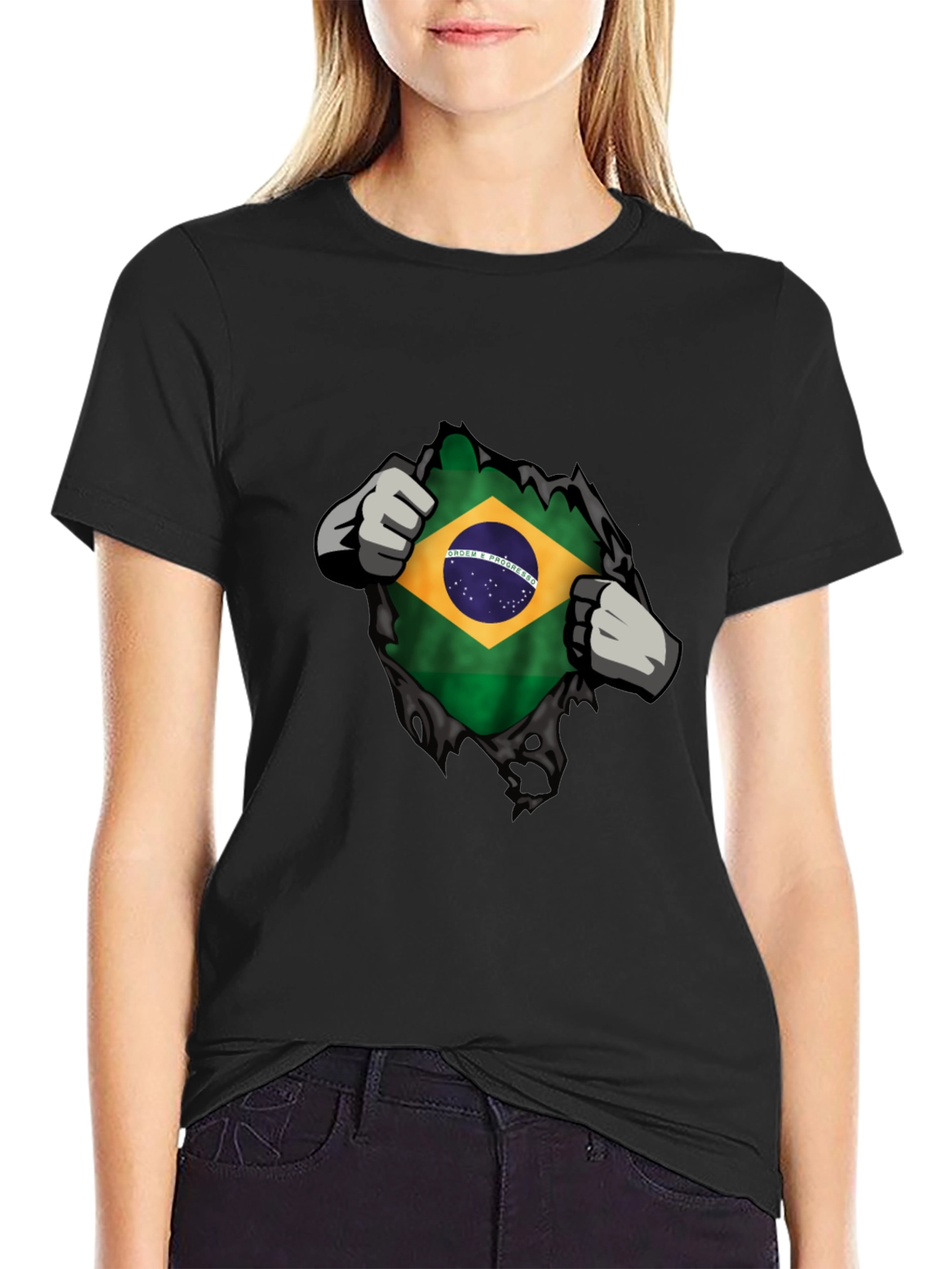 Brazilian Flag Ripped T-Shirt - Patriot Pride