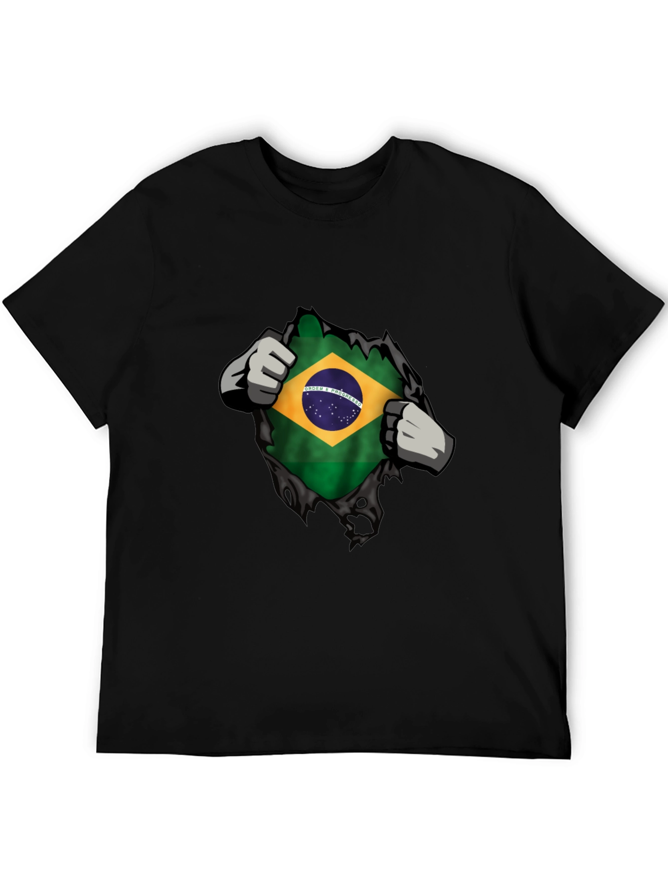 Brazilian Flag Ripped T-Shirt - Patriot Pride