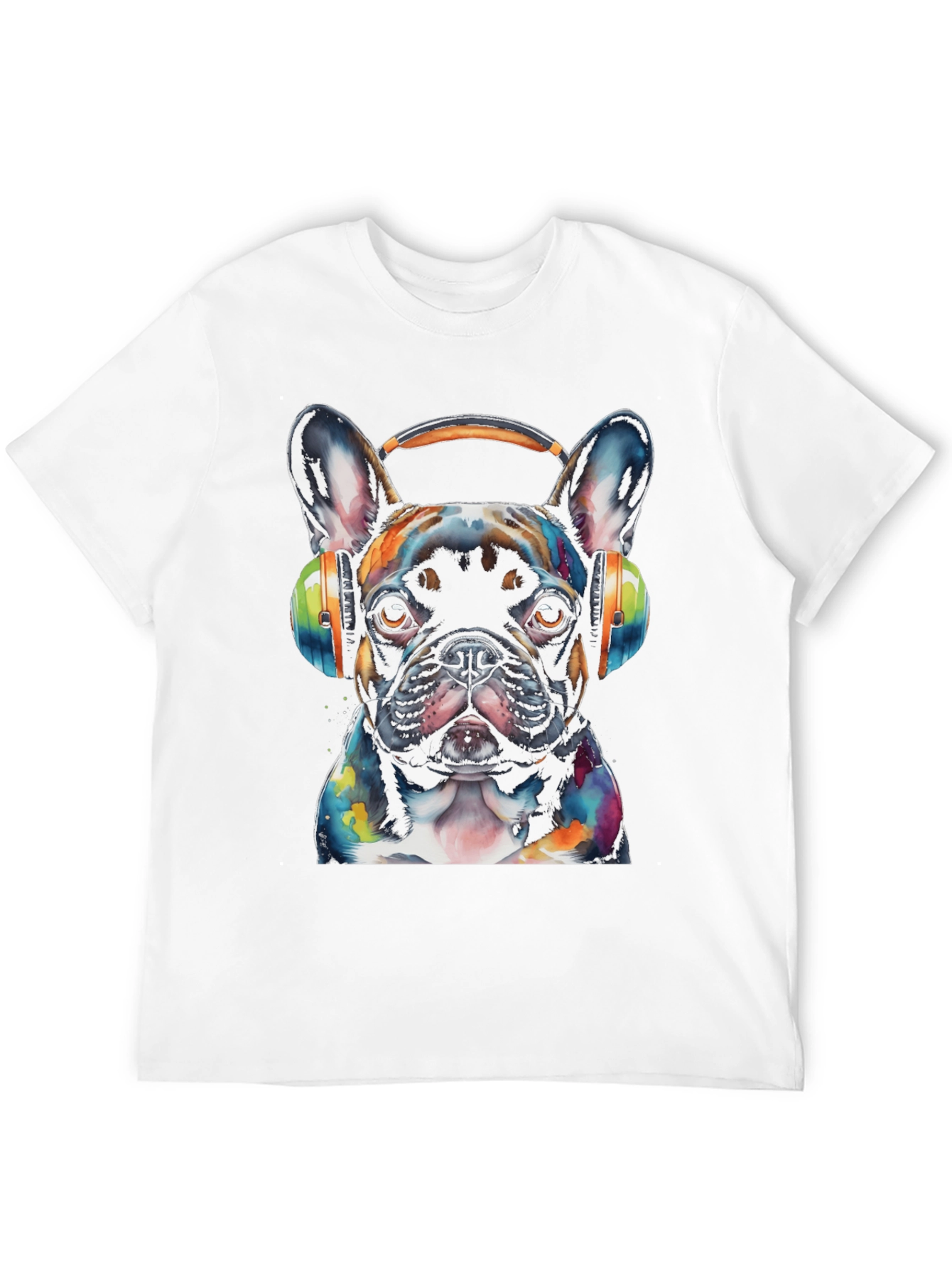 Dog with Headphones T-Shirt - Artistic Puppy Design