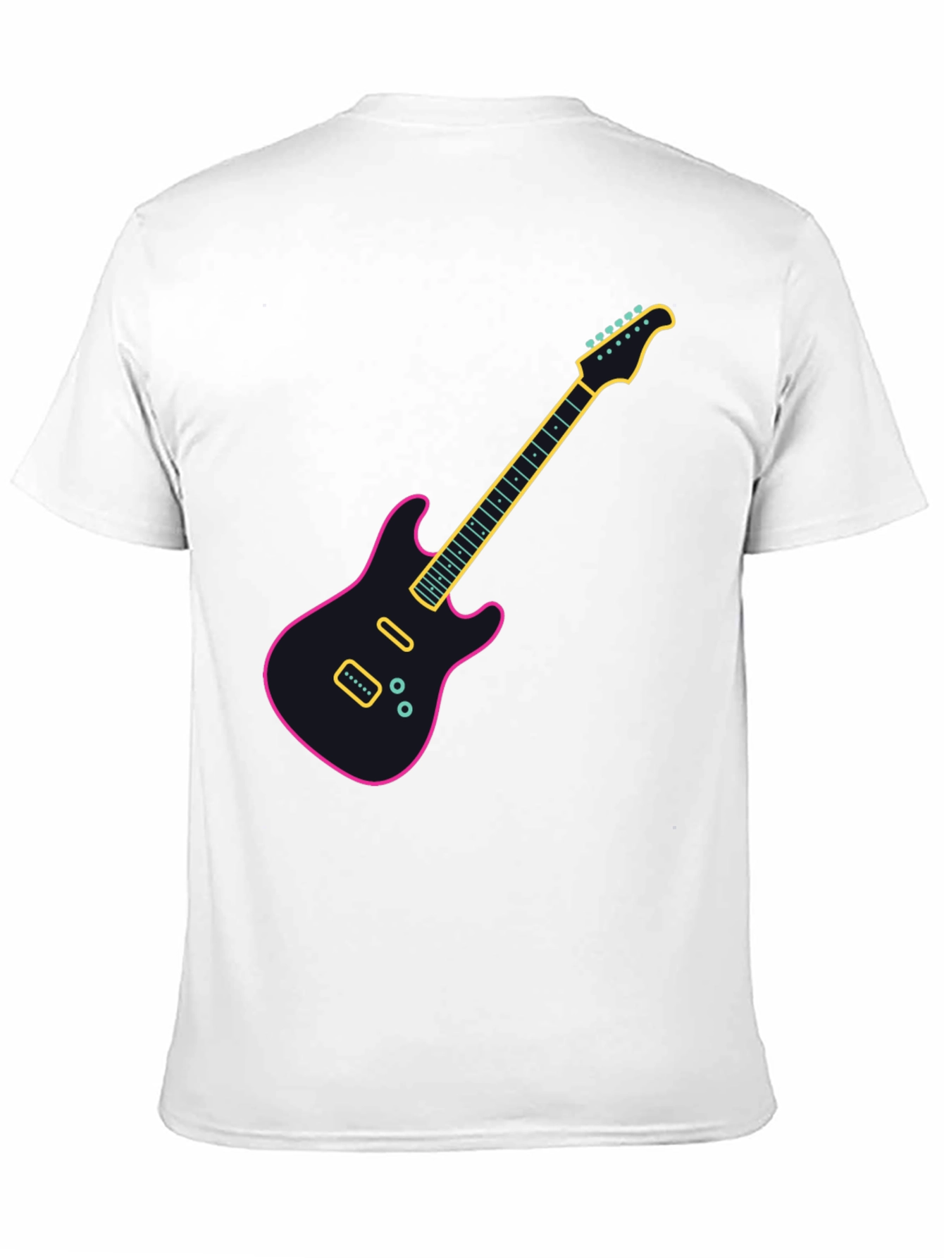 Neon Guitar Graphic Tee - Black