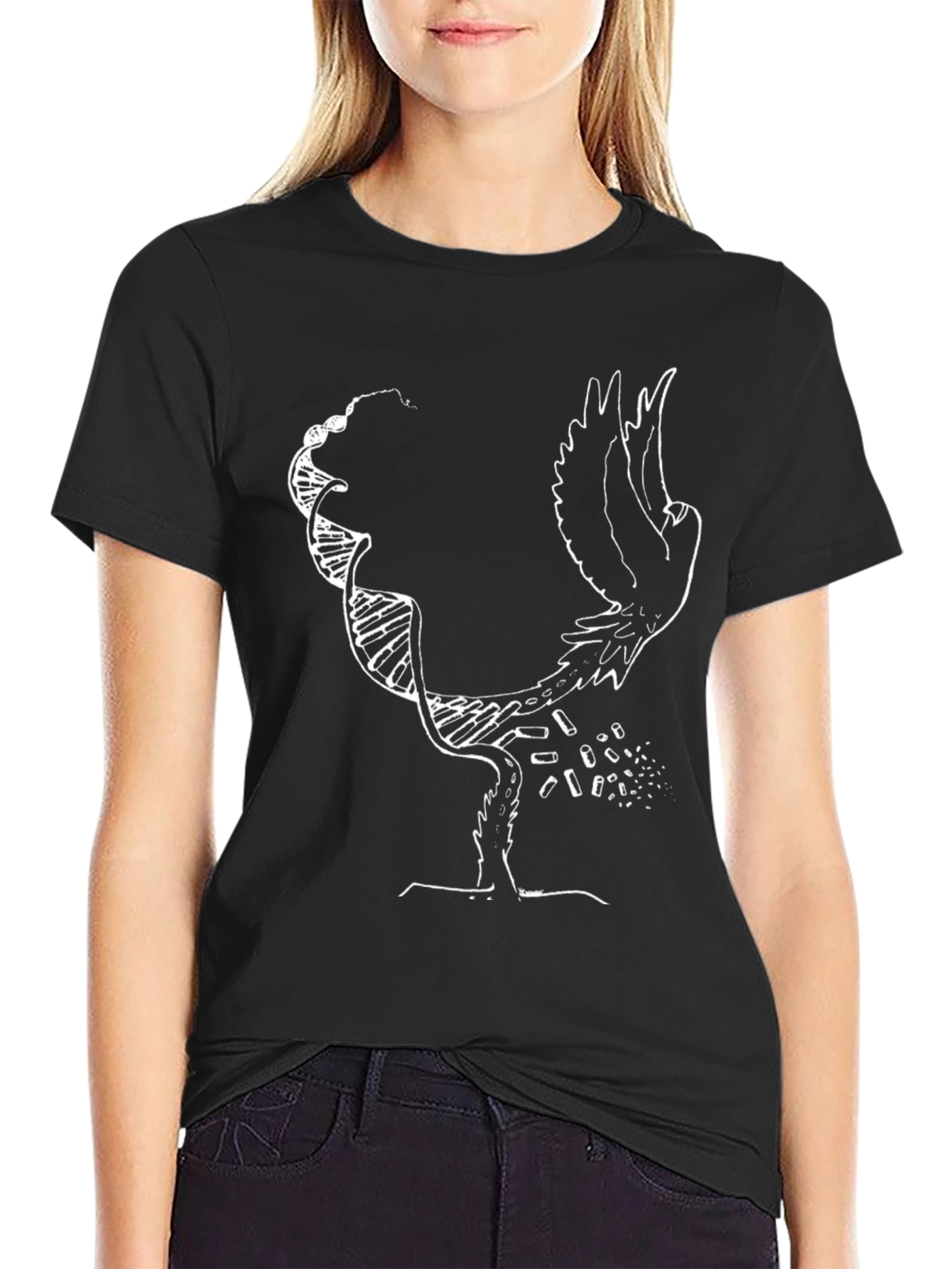 Black Graphic Tee - DNA & Bird