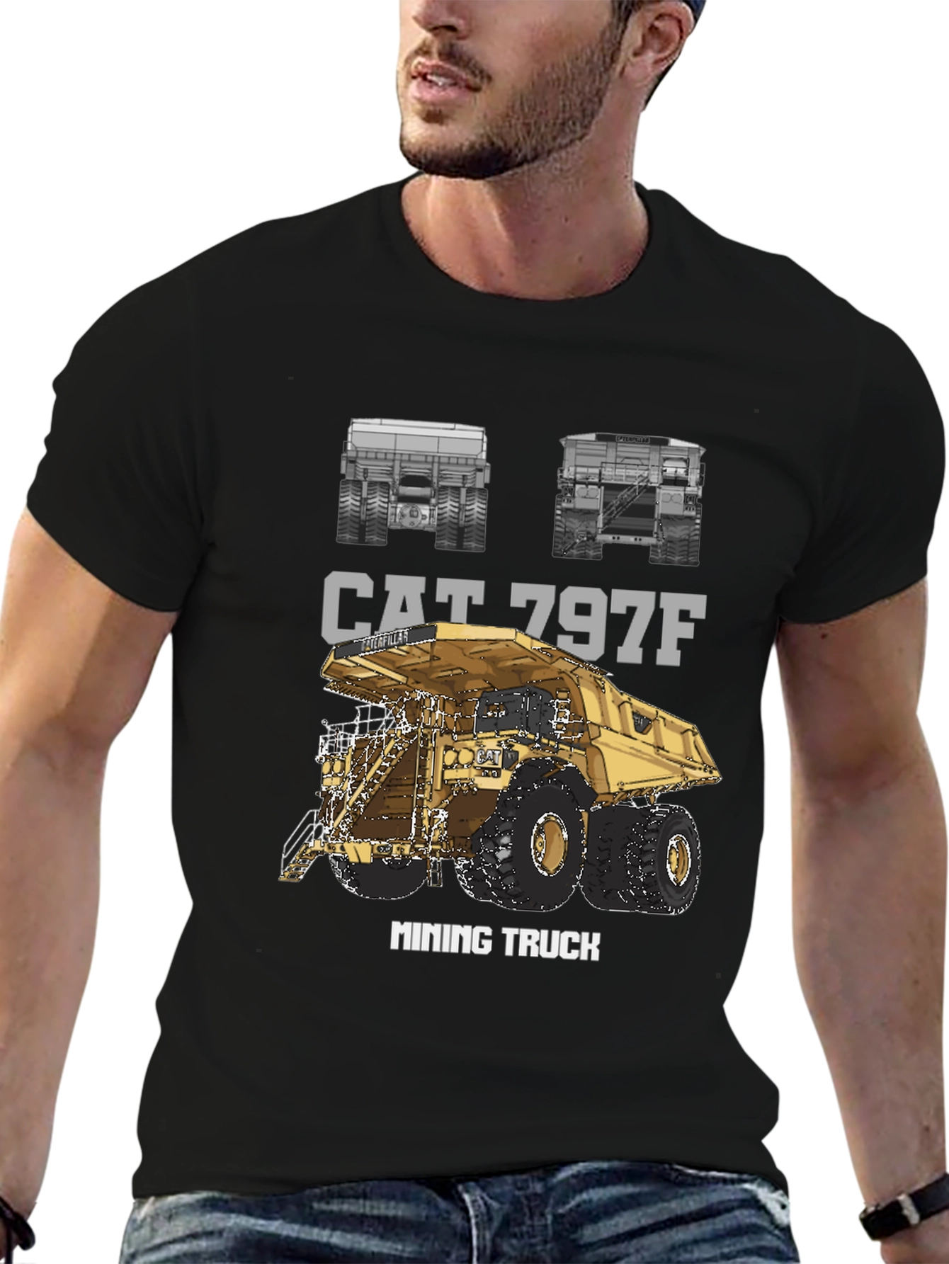 CAT 797F Mining Truck Graphic T-Shirt