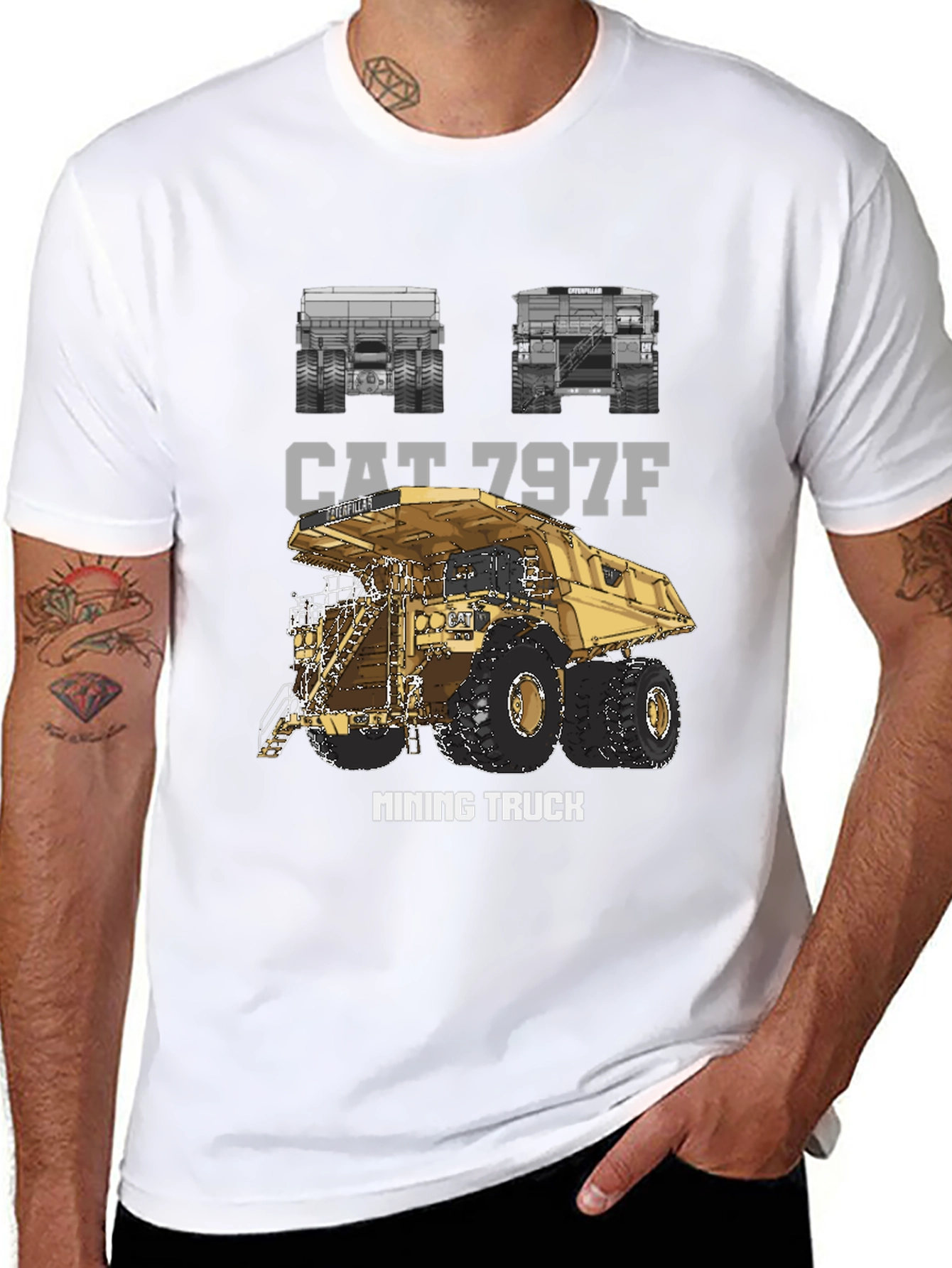 CAT 797F Mining Truck Graphic T-Shirt
