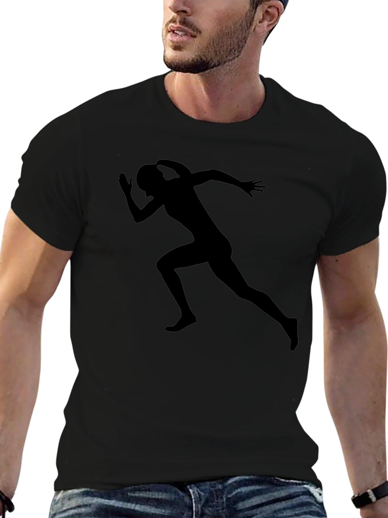 Black Runner Silhouette Tee