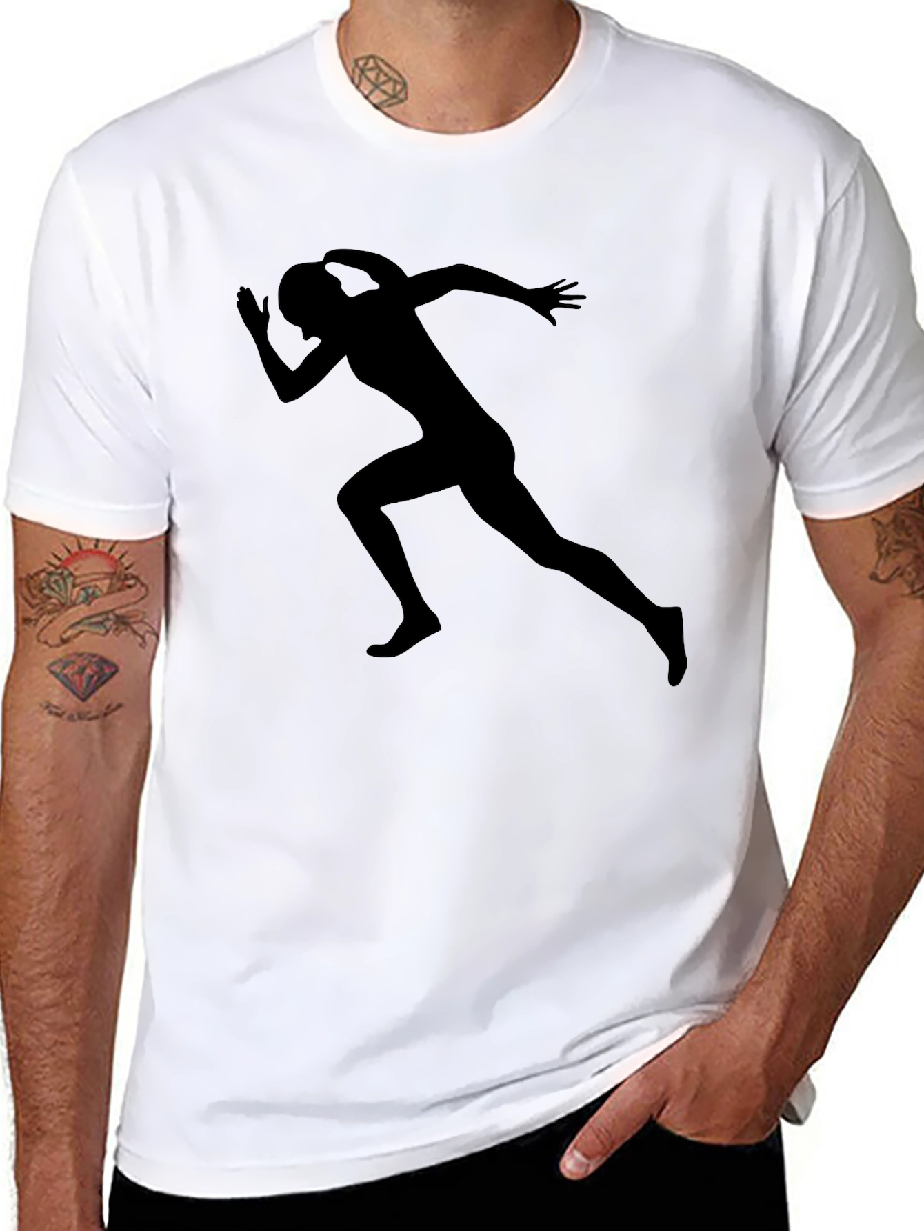 Black Runner Silhouette Tee