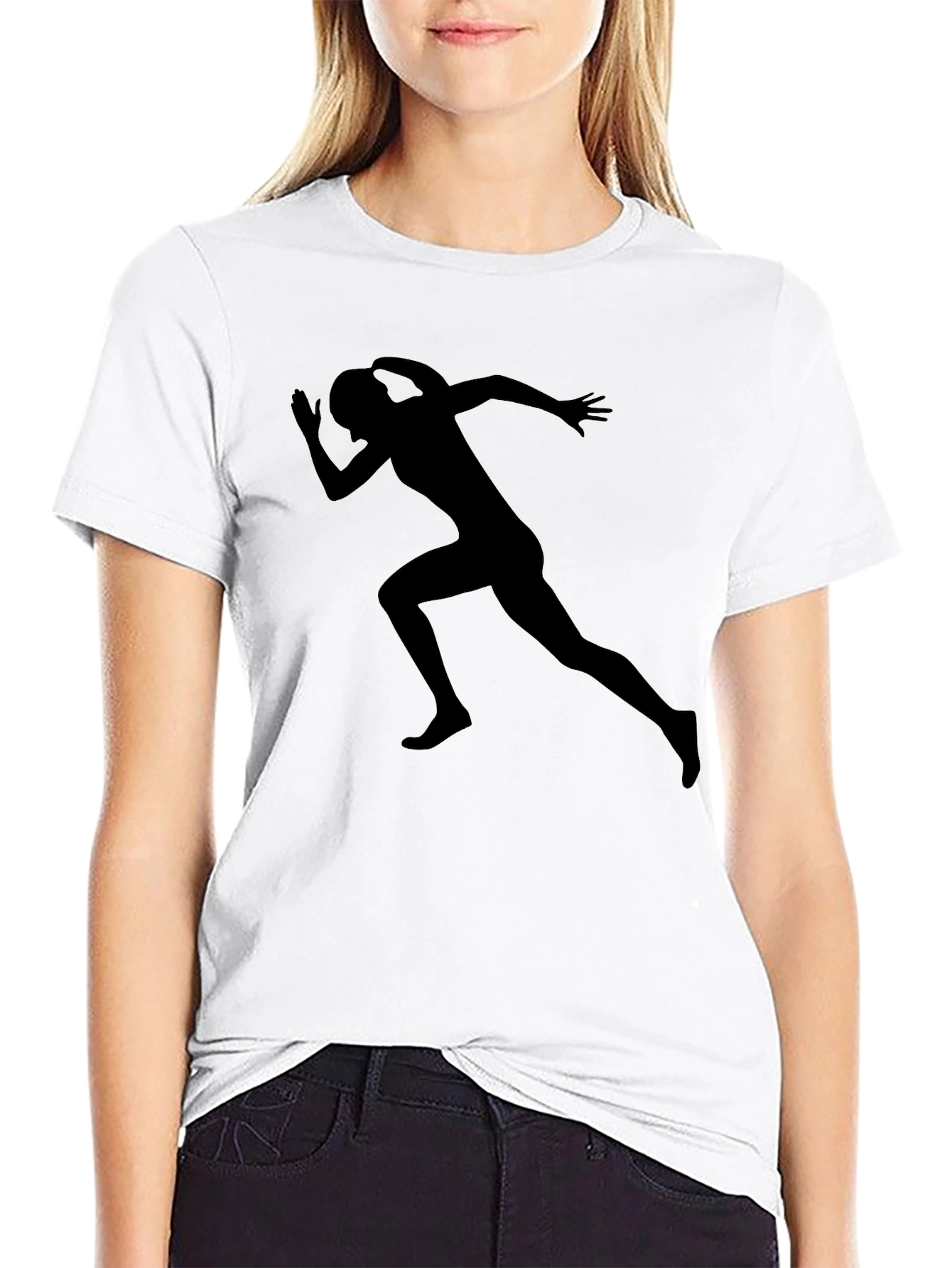 Black Runner Silhouette Tee