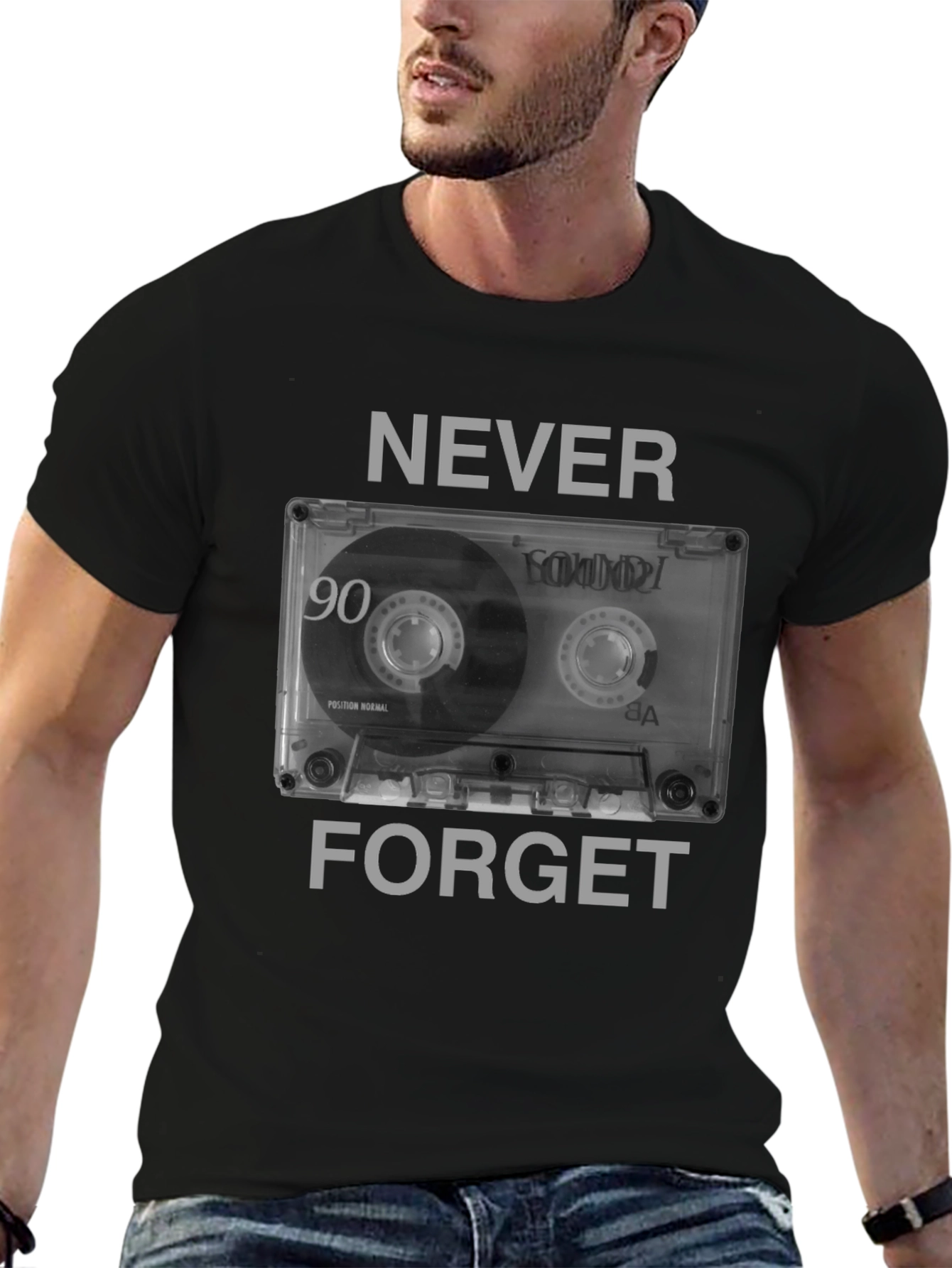 Never Forget Cassette Tape Graphic Tee