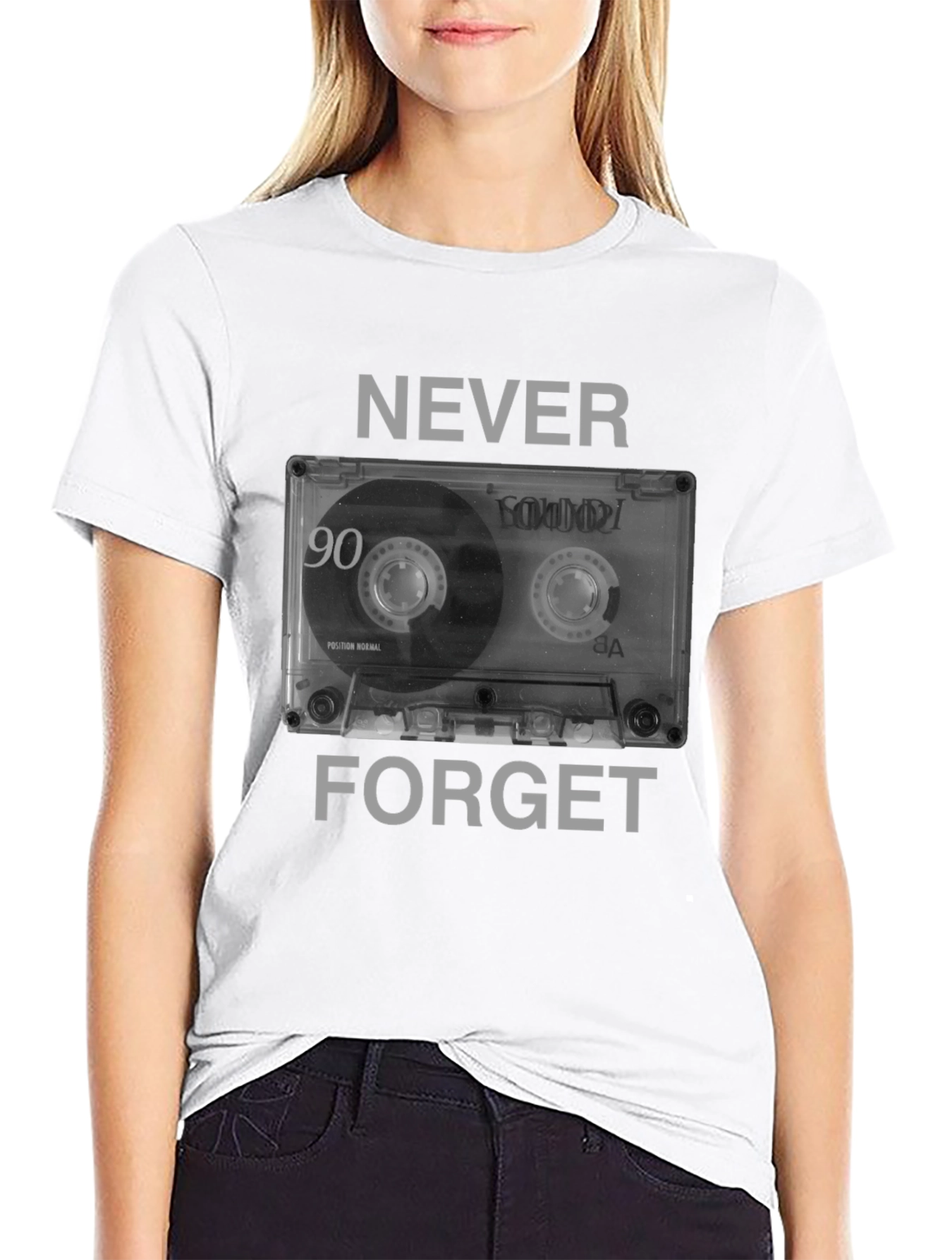 Never Forget Cassette Tape Graphic Tee