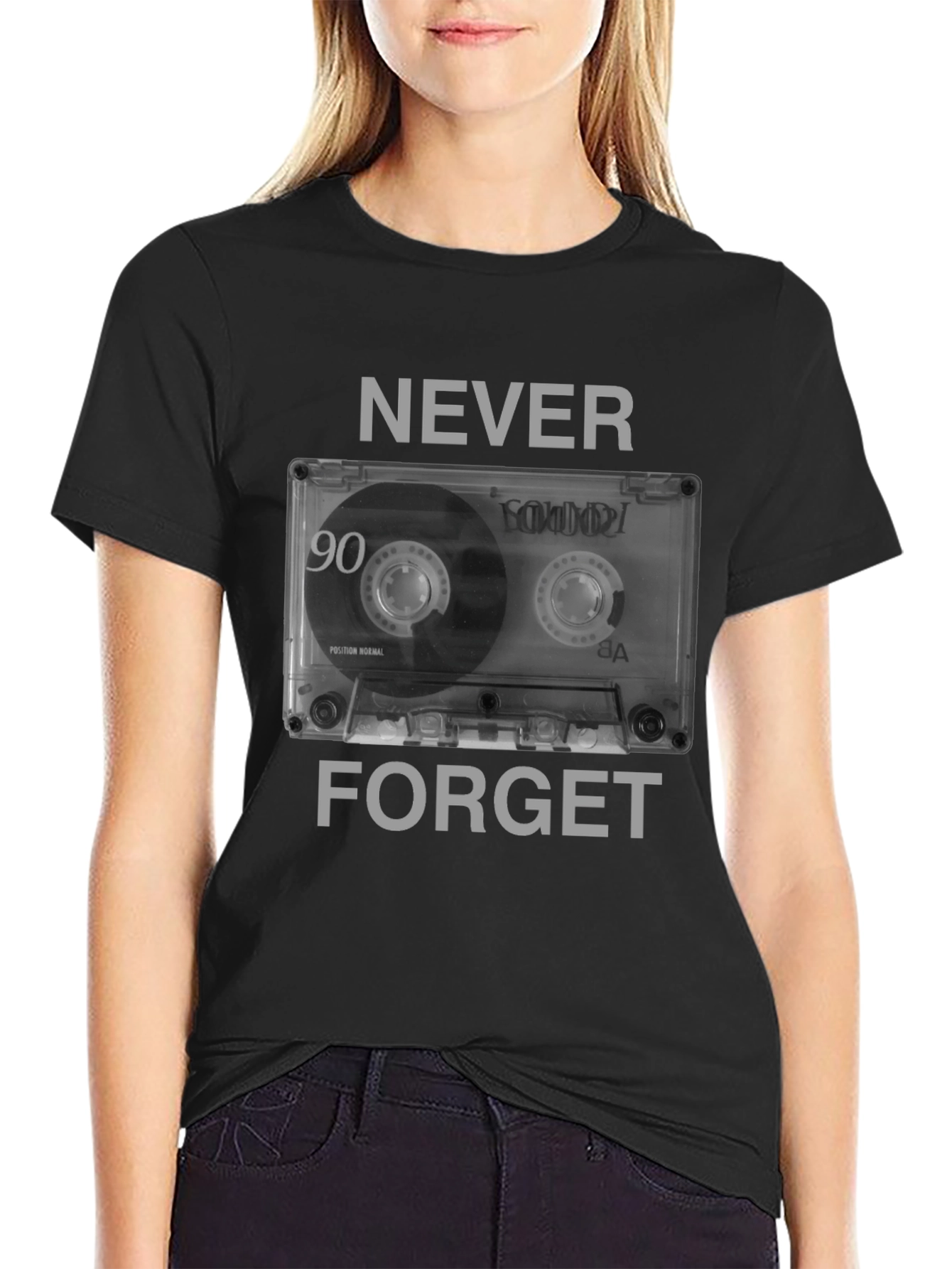 Never Forget Cassette Tape Graphic Tee