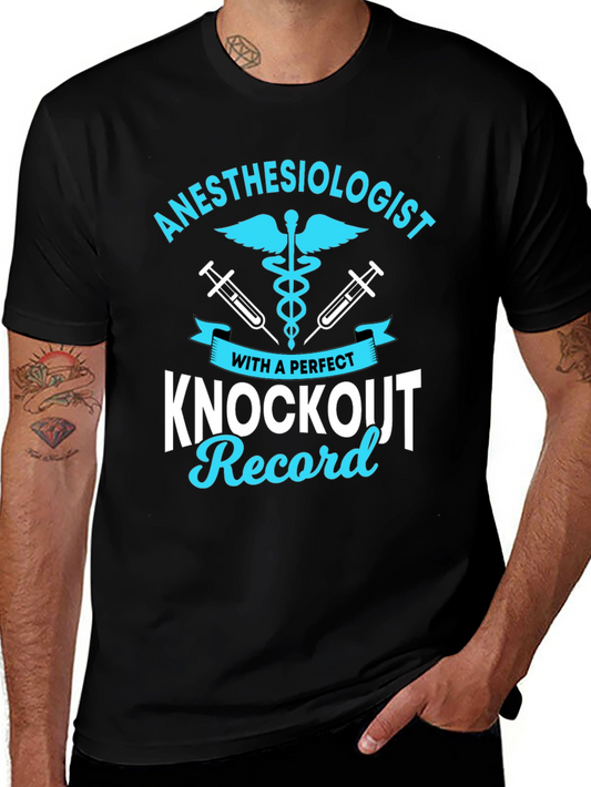 Anesthesiologist Knockout Record Graphic Tee