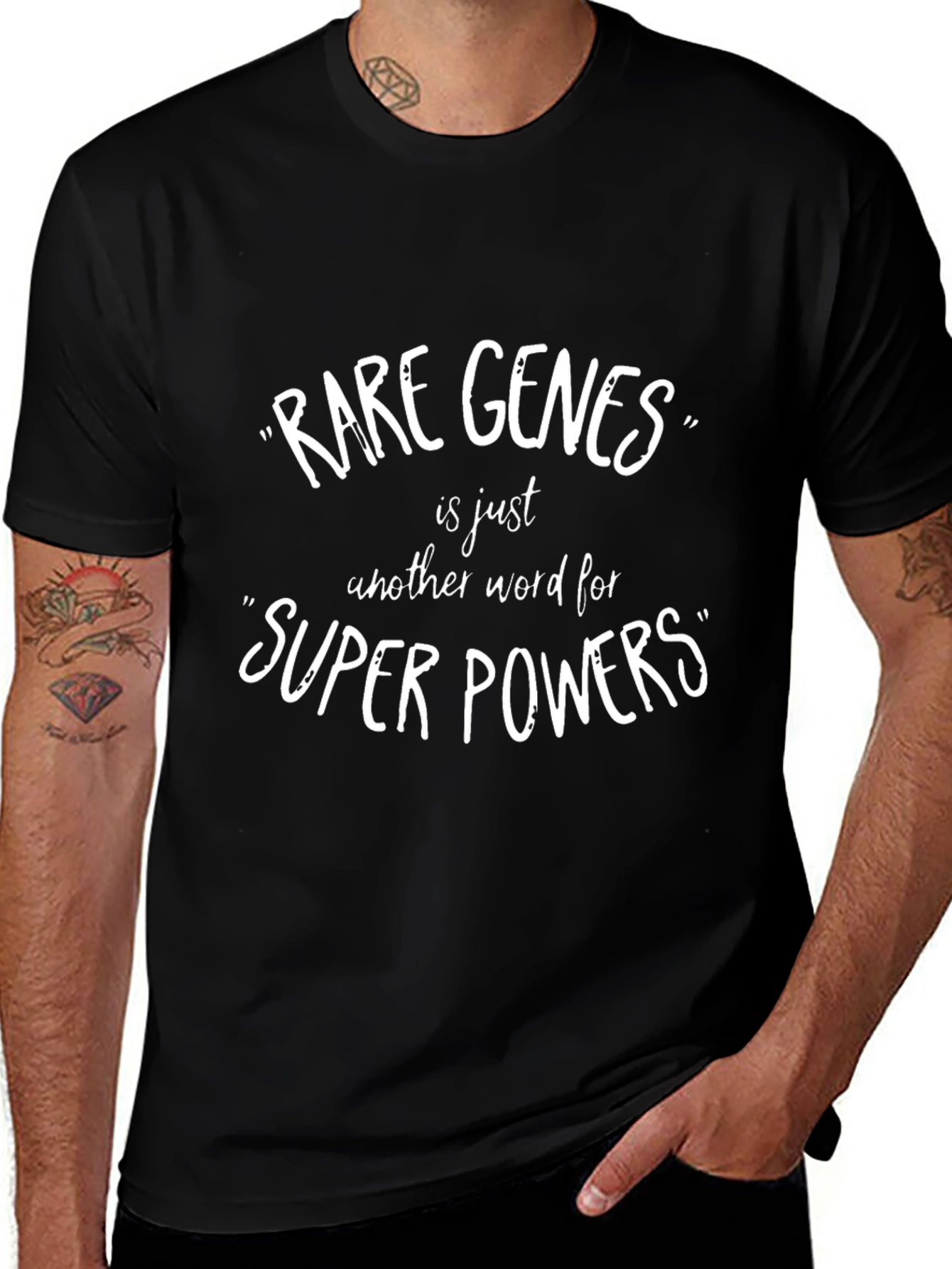 Rare Genes Superpowers Graphic Tee