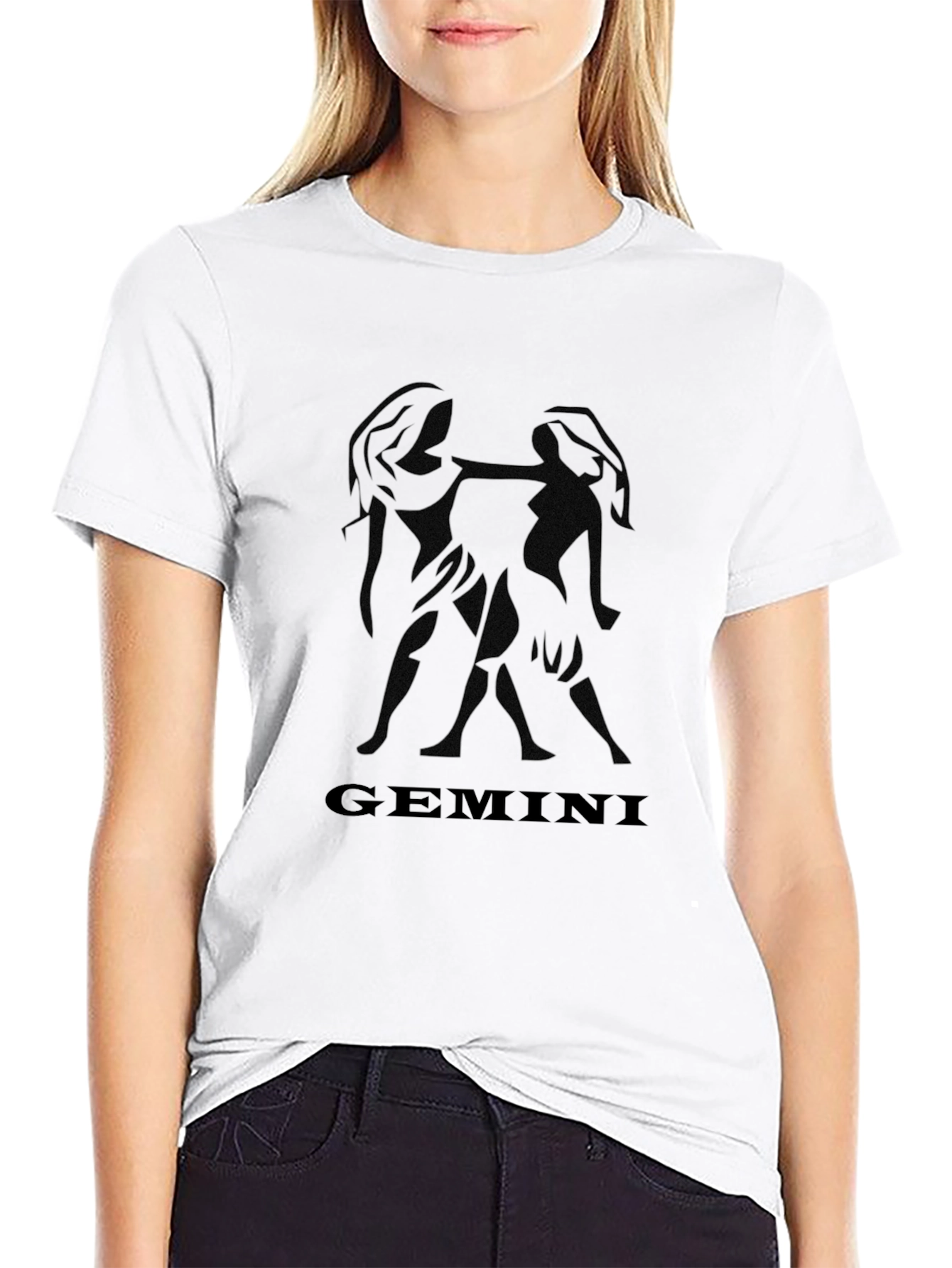 Gemini Zodiac Black Graphic Tee