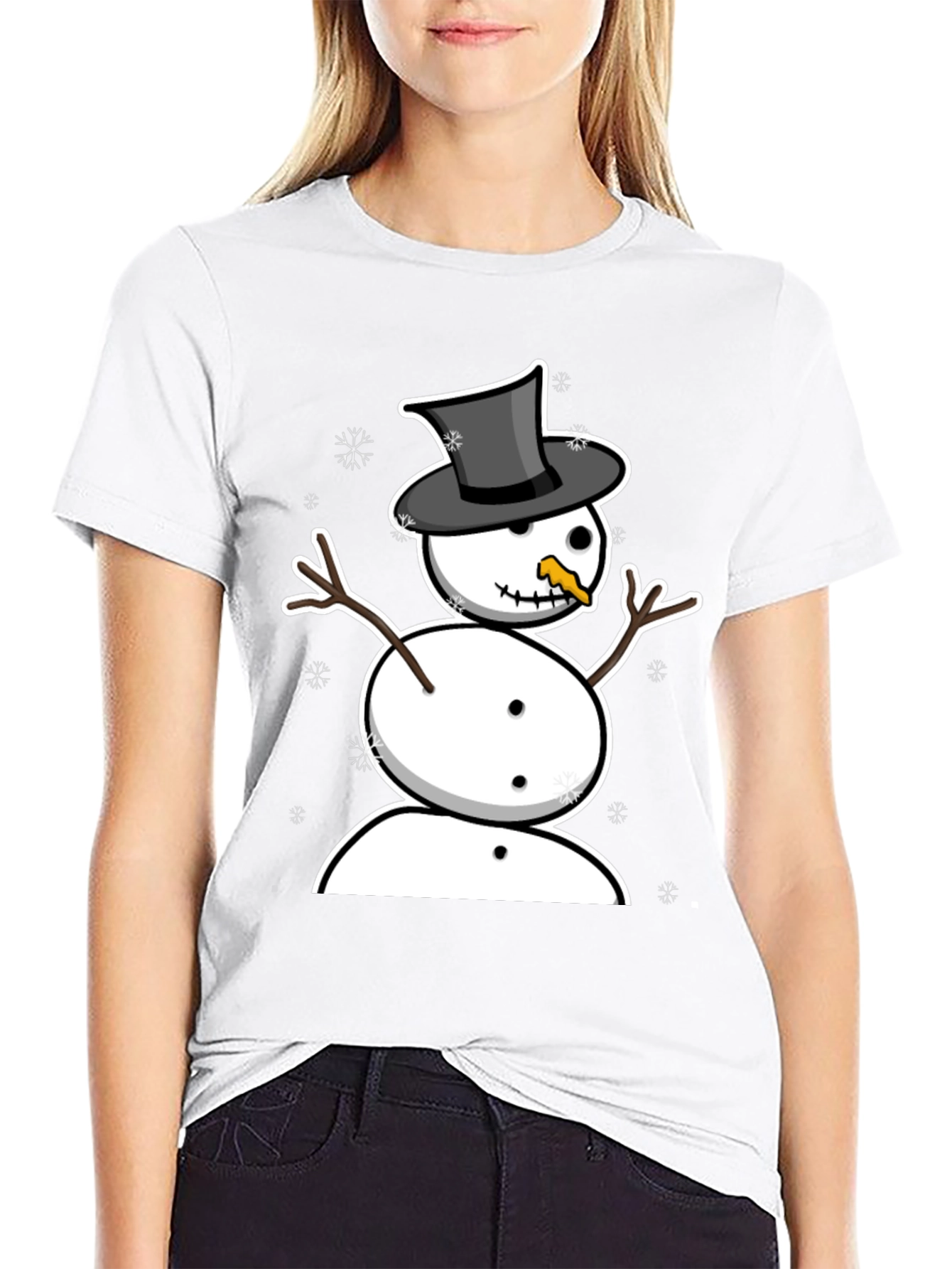Snowman Graphic Tee - Winter Holiday Style