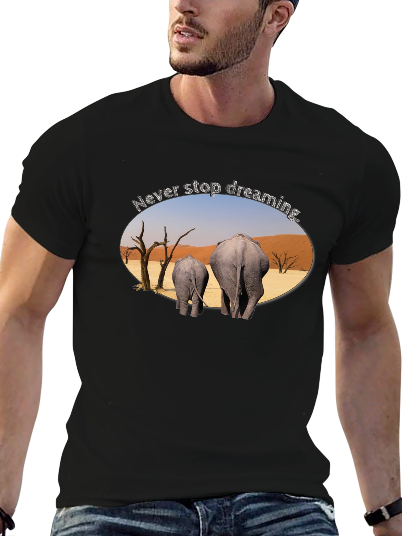 Never Stop Dreaming Elephant T-Shirt