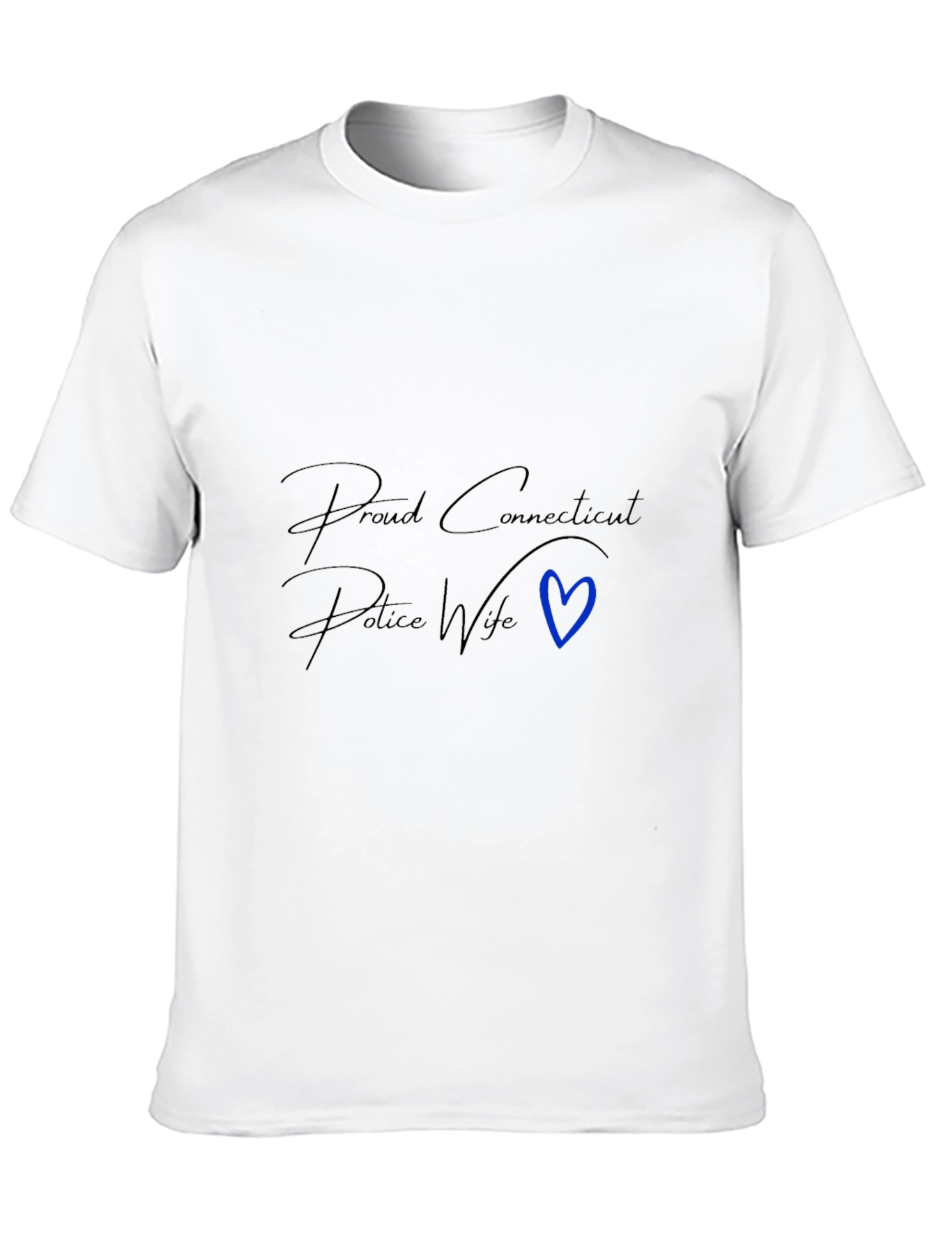 Proud Connecticut Police Wife Graphic Tee