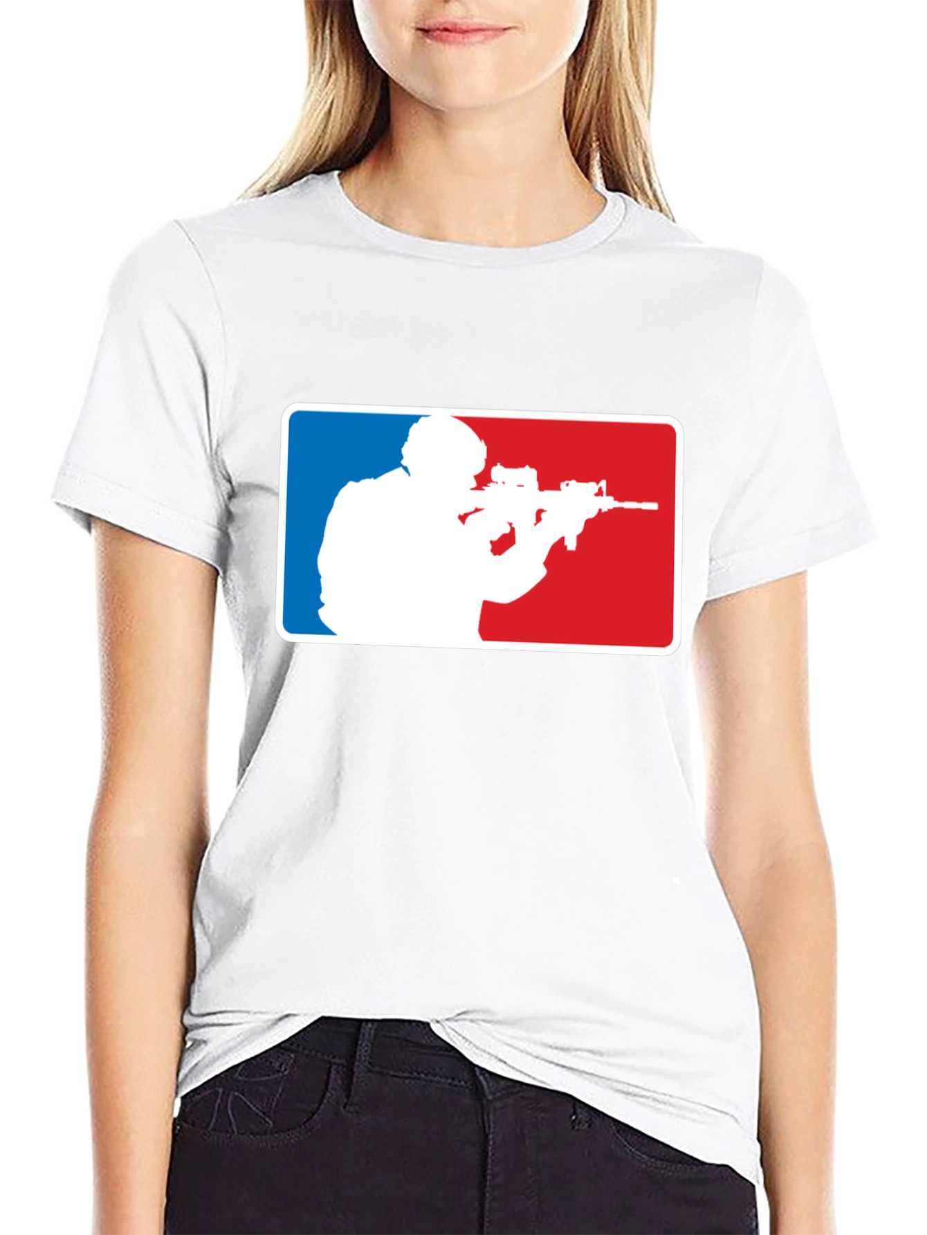 Tactical Shooter Graphic T-Shirt - Black