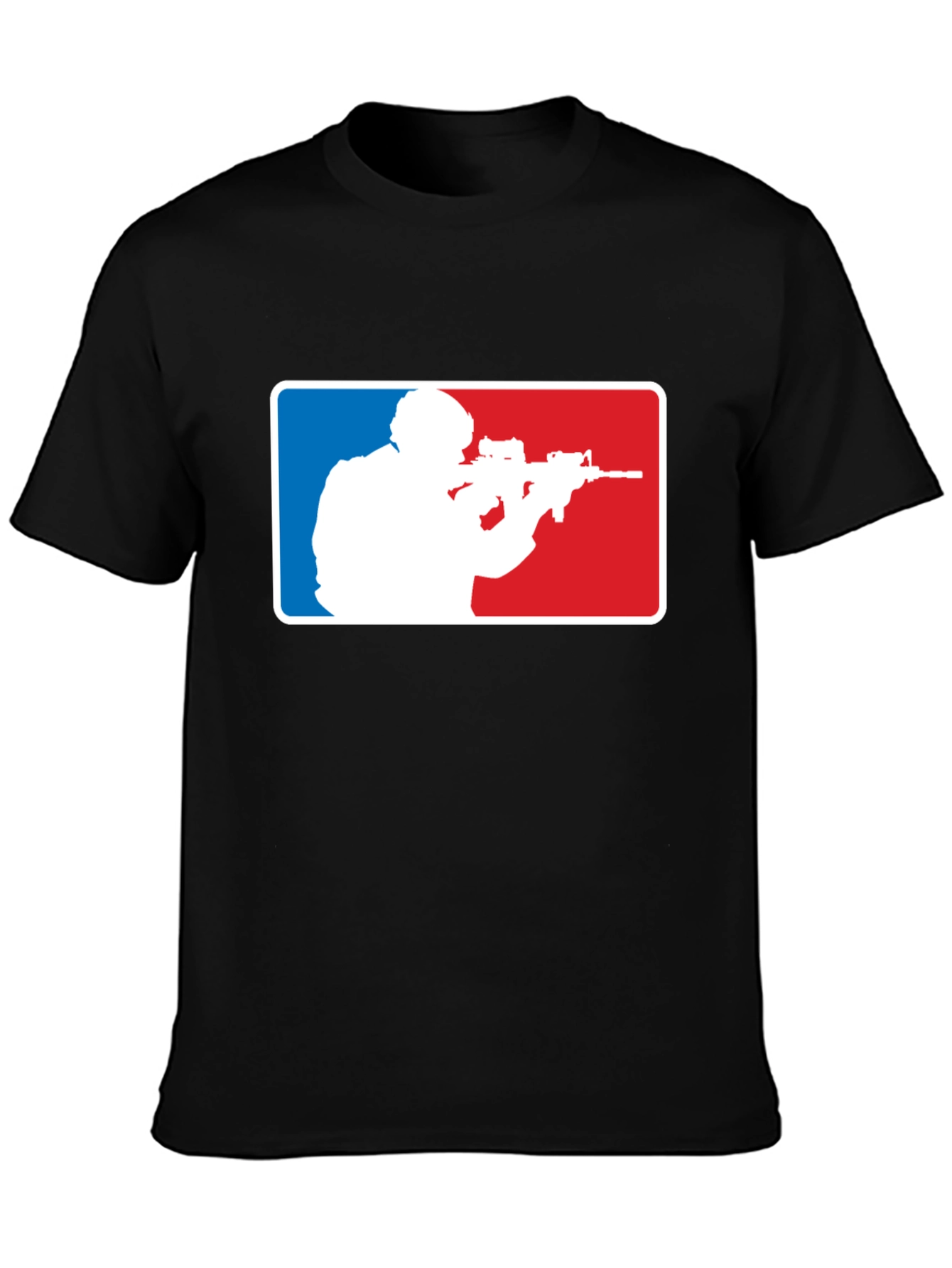Tactical Shooter Graphic T-Shirt - Black