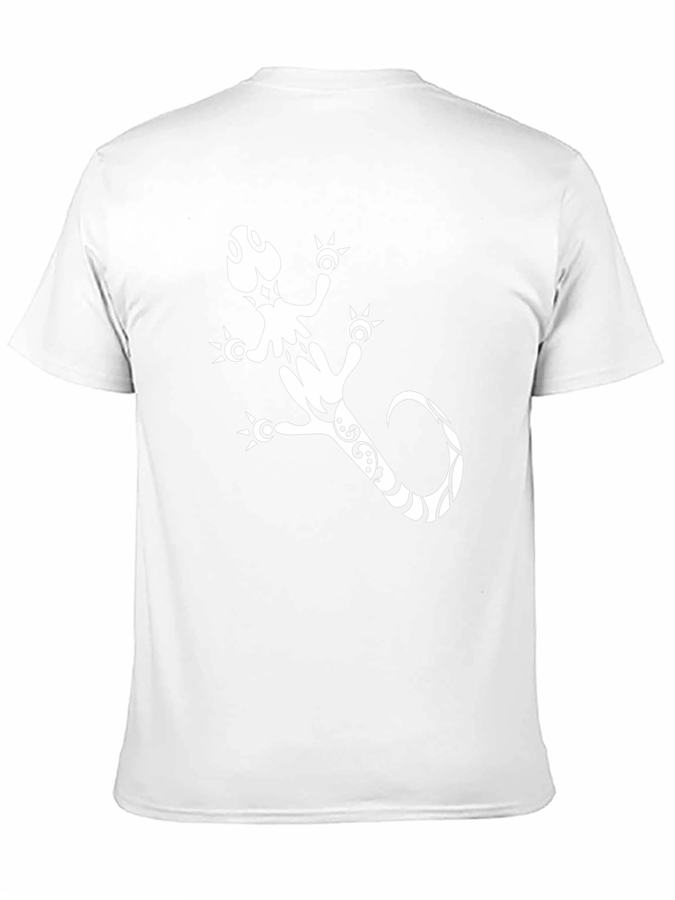 Black Gecko Graphic Tee - Cool Tribal Lizard Design