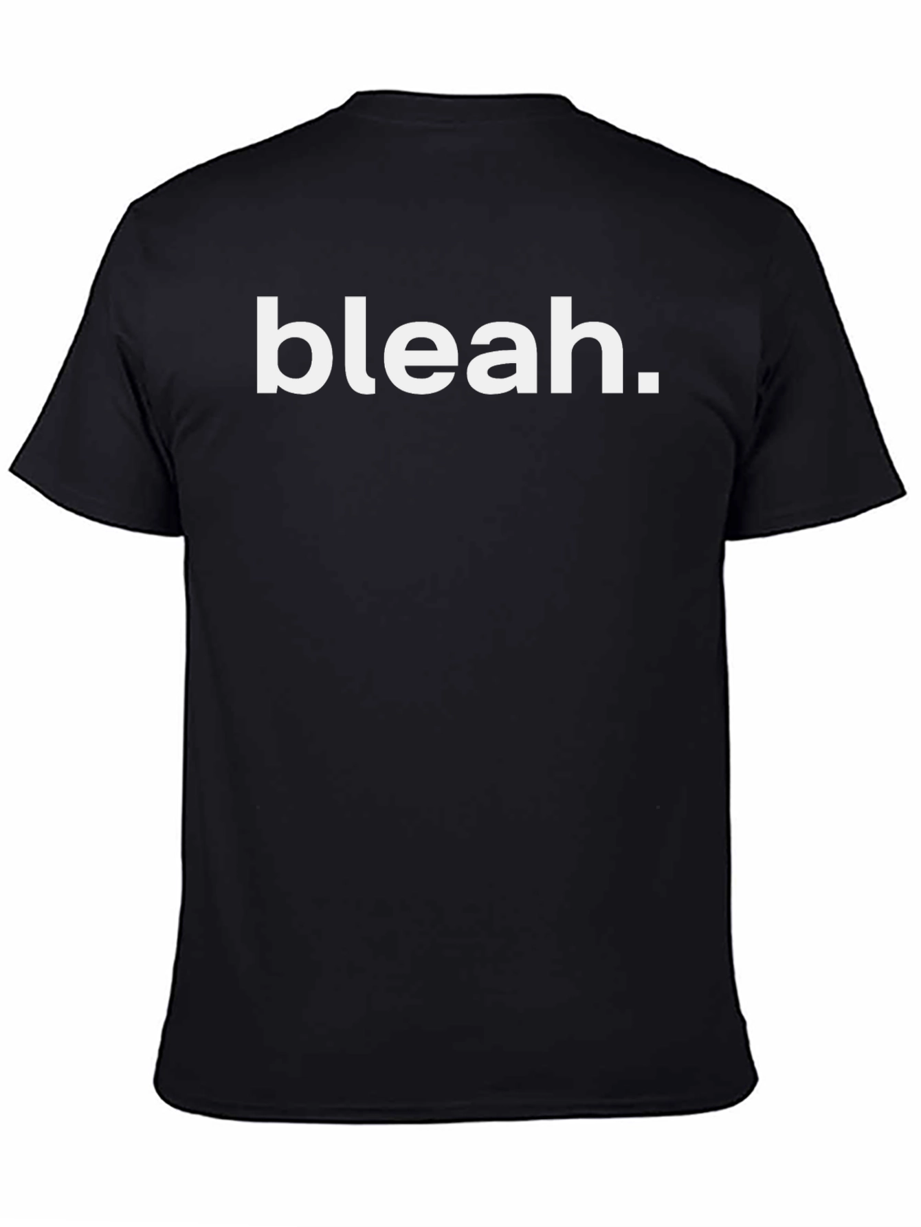 Bleah Funny Graphic Tee - Black Cotton Casual T-Shirt
