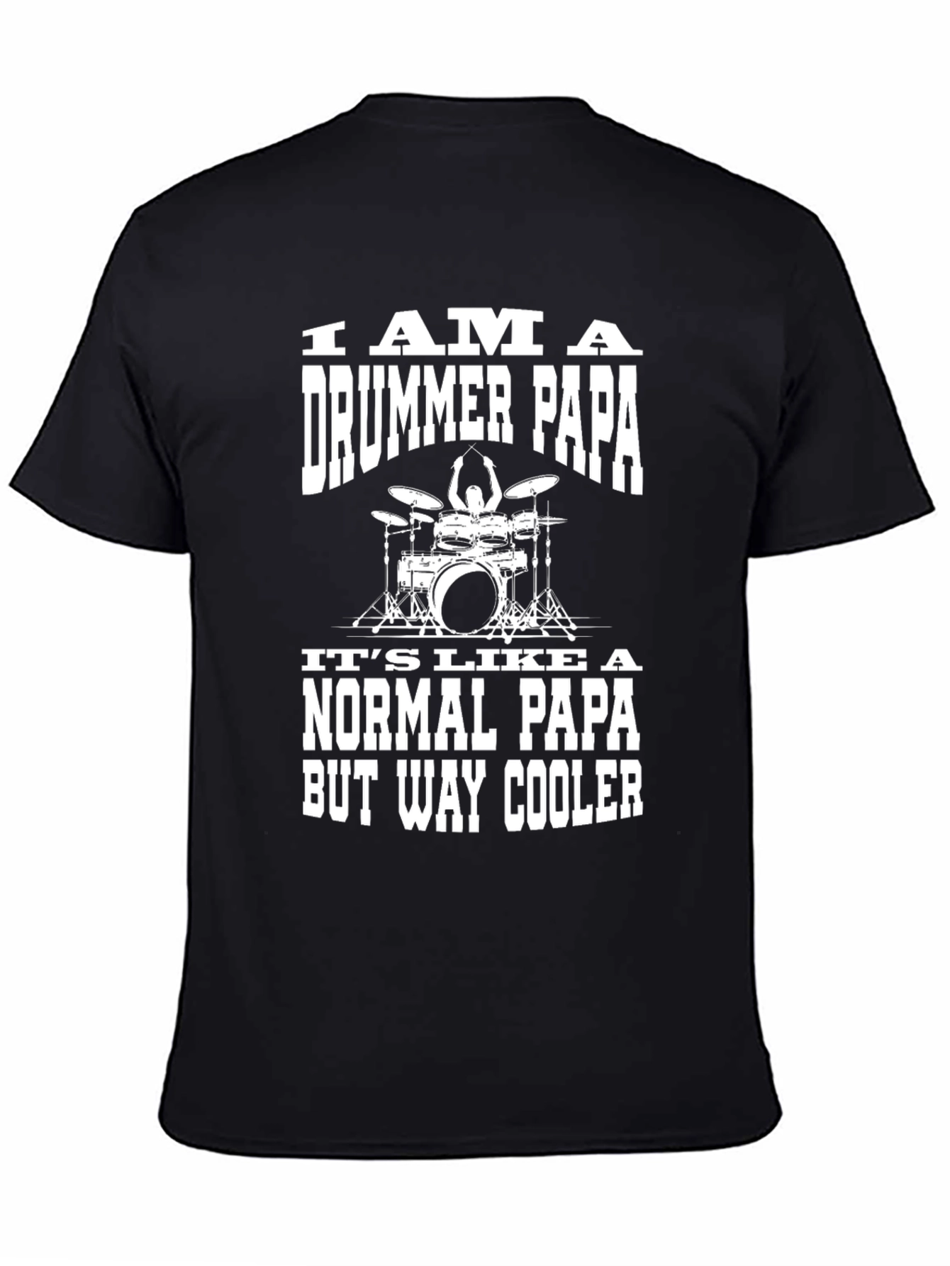 Drummer Papa T-Shirt - Cool Dad Edition