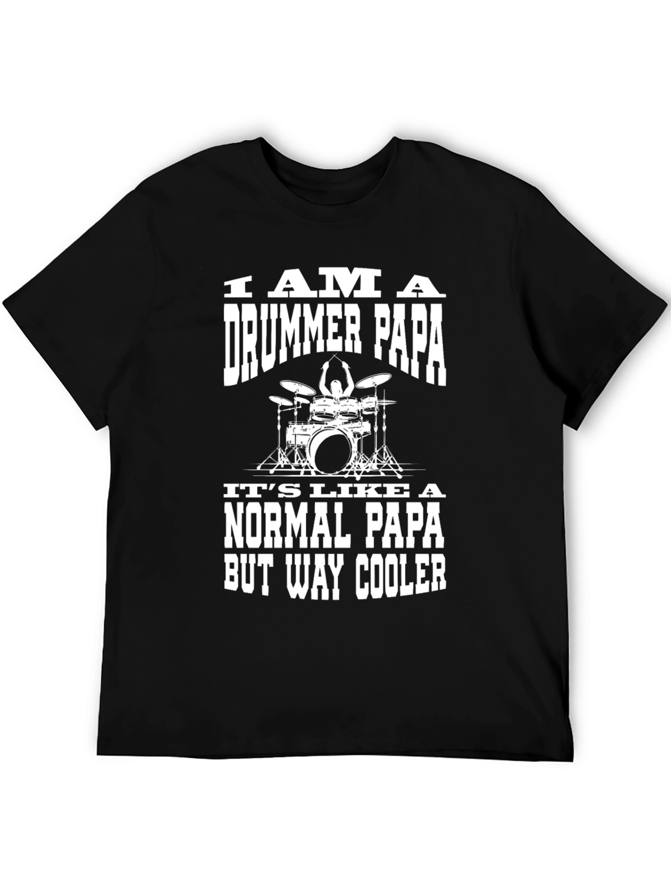 Drummer Papa T-Shirt - Cool Dad Edition