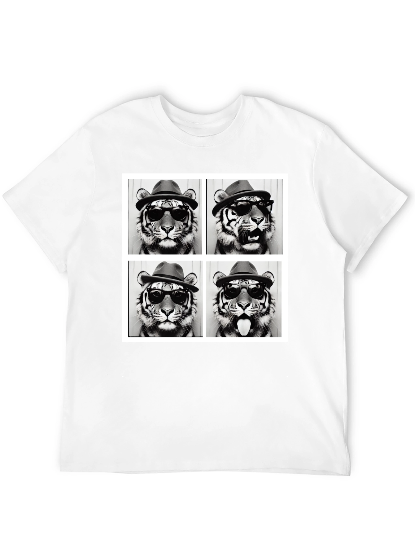 Tiger Collage Graphic Tee - Cool & Unique Style
