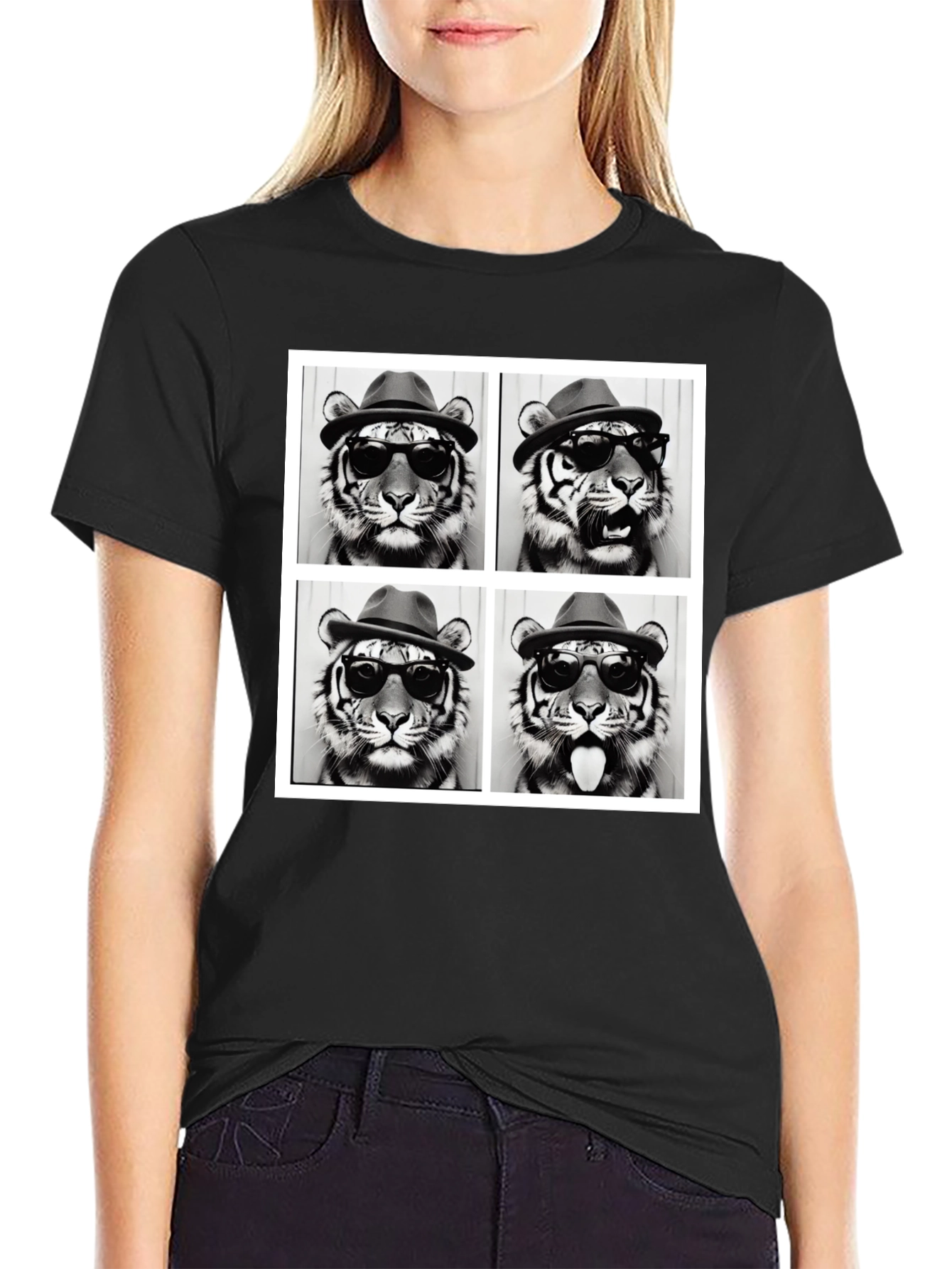 Tiger Collage Graphic Tee - Cool & Unique Style