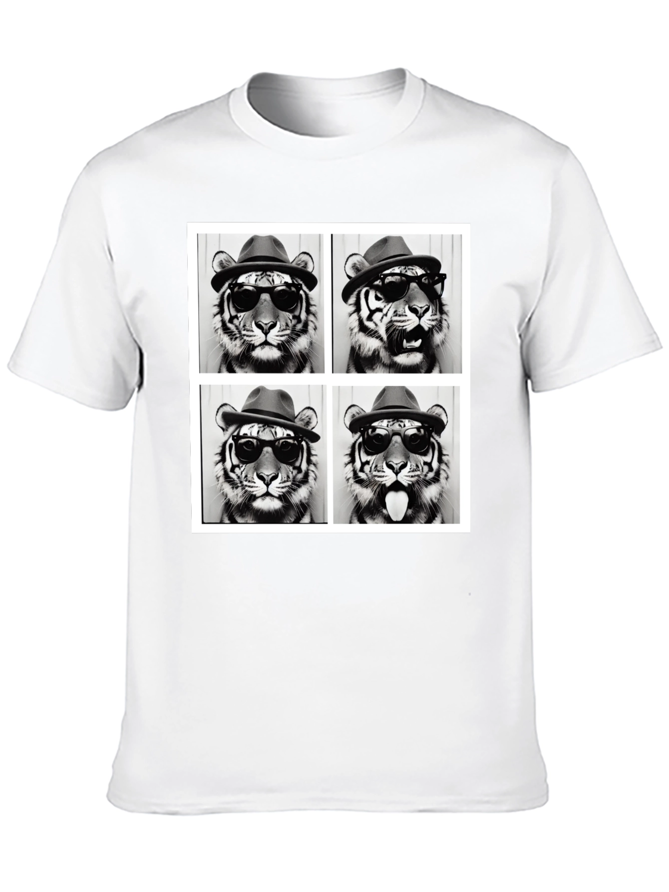 Tiger Collage Graphic Tee - Cool & Unique Style