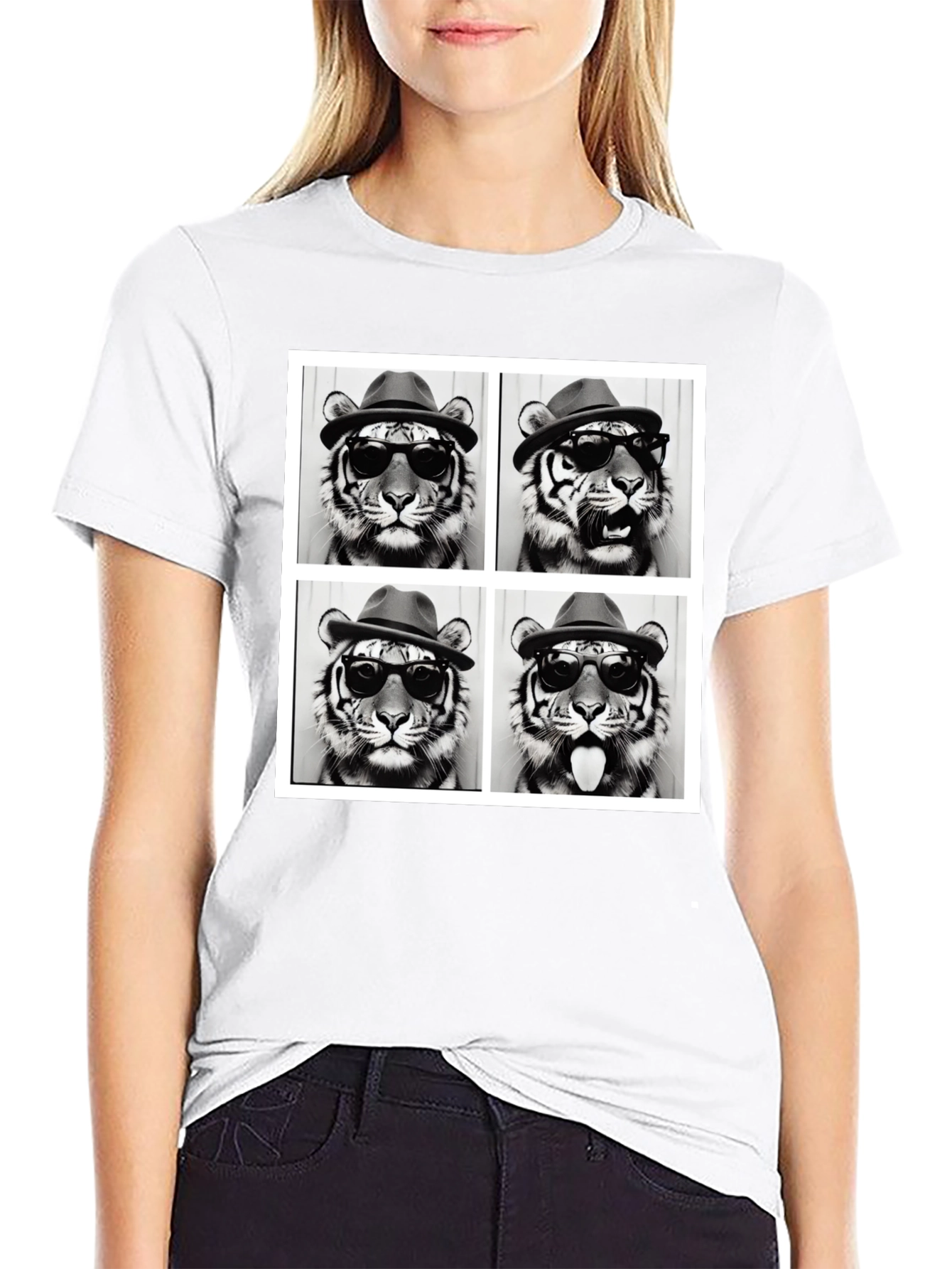 Tiger Collage Graphic Tee - Cool & Unique Style