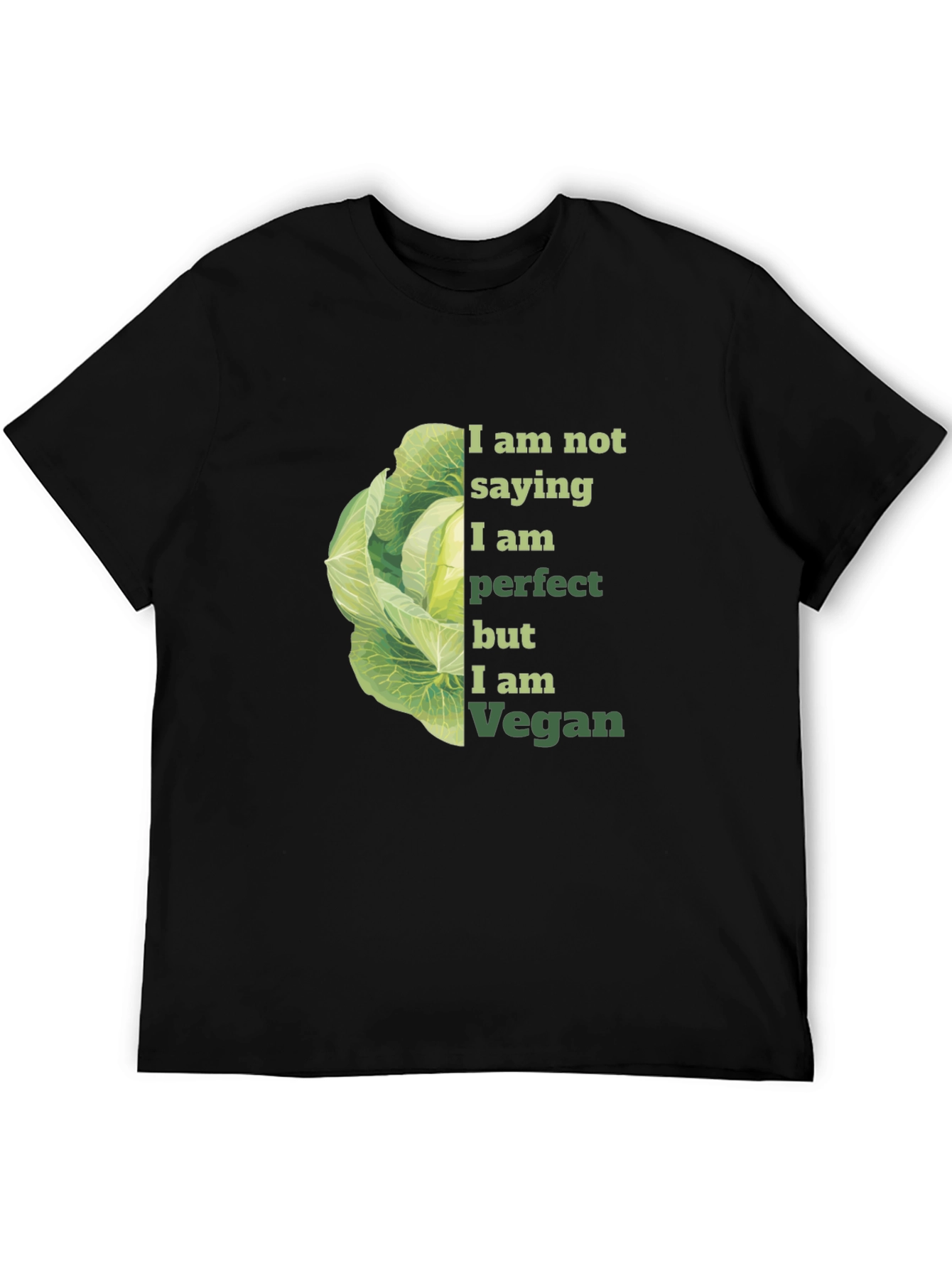 Vegan T-Shirt with Cabbage Design