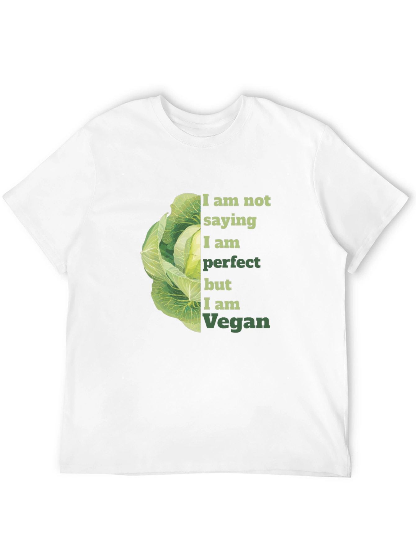 Vegan T-Shirt with Cabbage Design