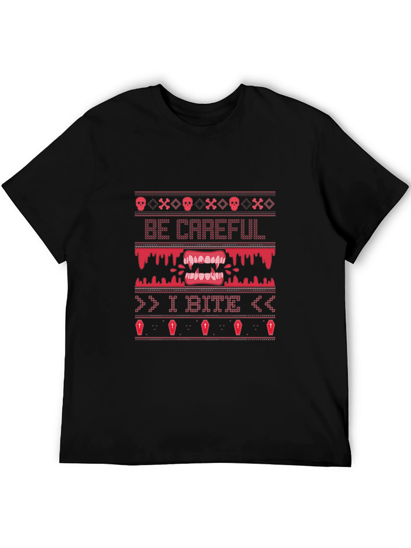 Be Careful I Bite Halloween Graphic Tee