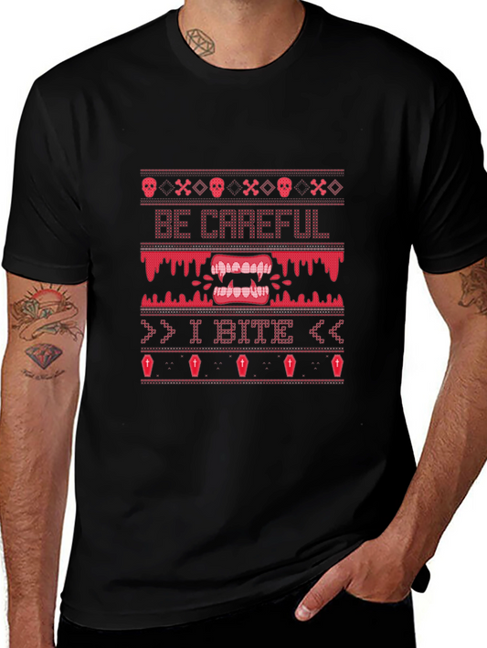 Be Careful I Bite Halloween Graphic Tee