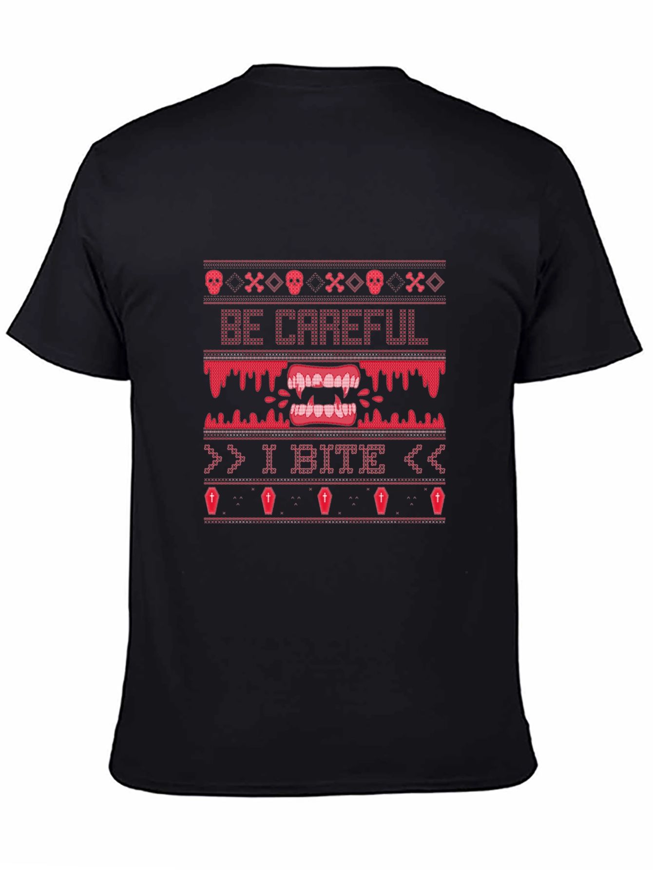 Be Careful I Bite Halloween Graphic Tee