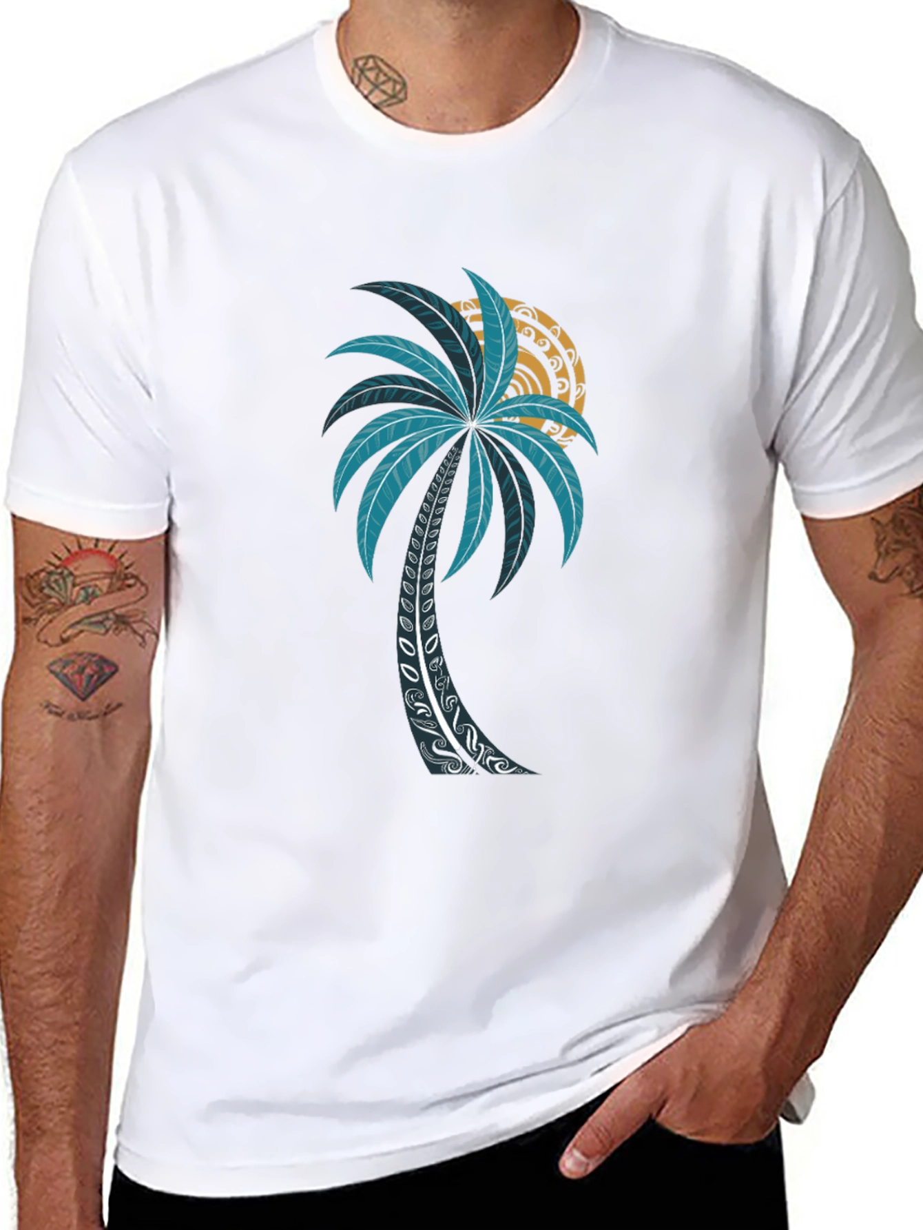 Palm Tree Graphic T-Shirt - Island Vibes