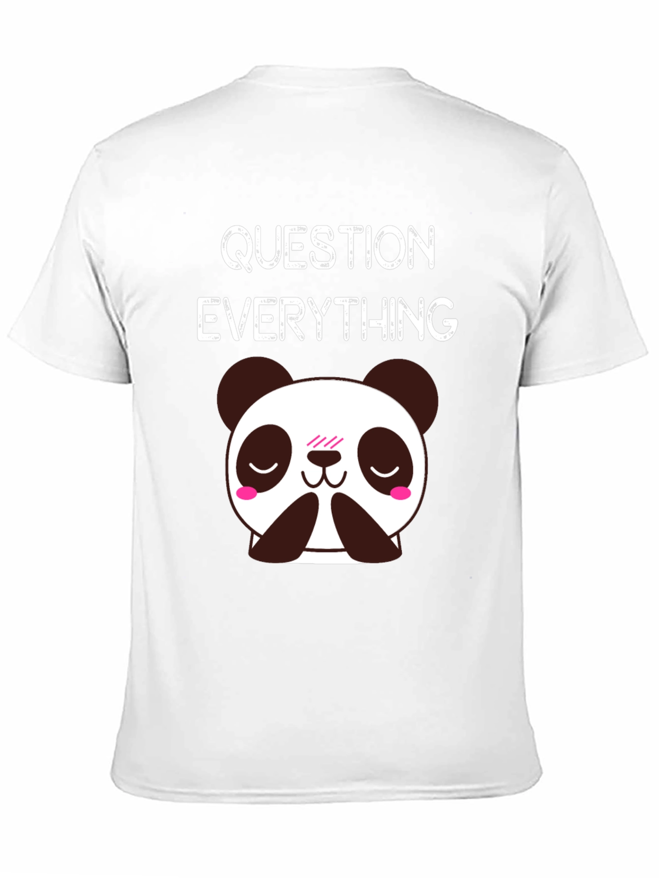 Question Everything Panda T-Shirt - Black