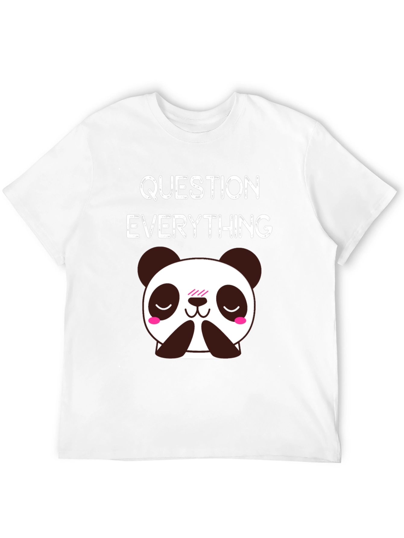 Question Everything Panda T-Shirt - Black