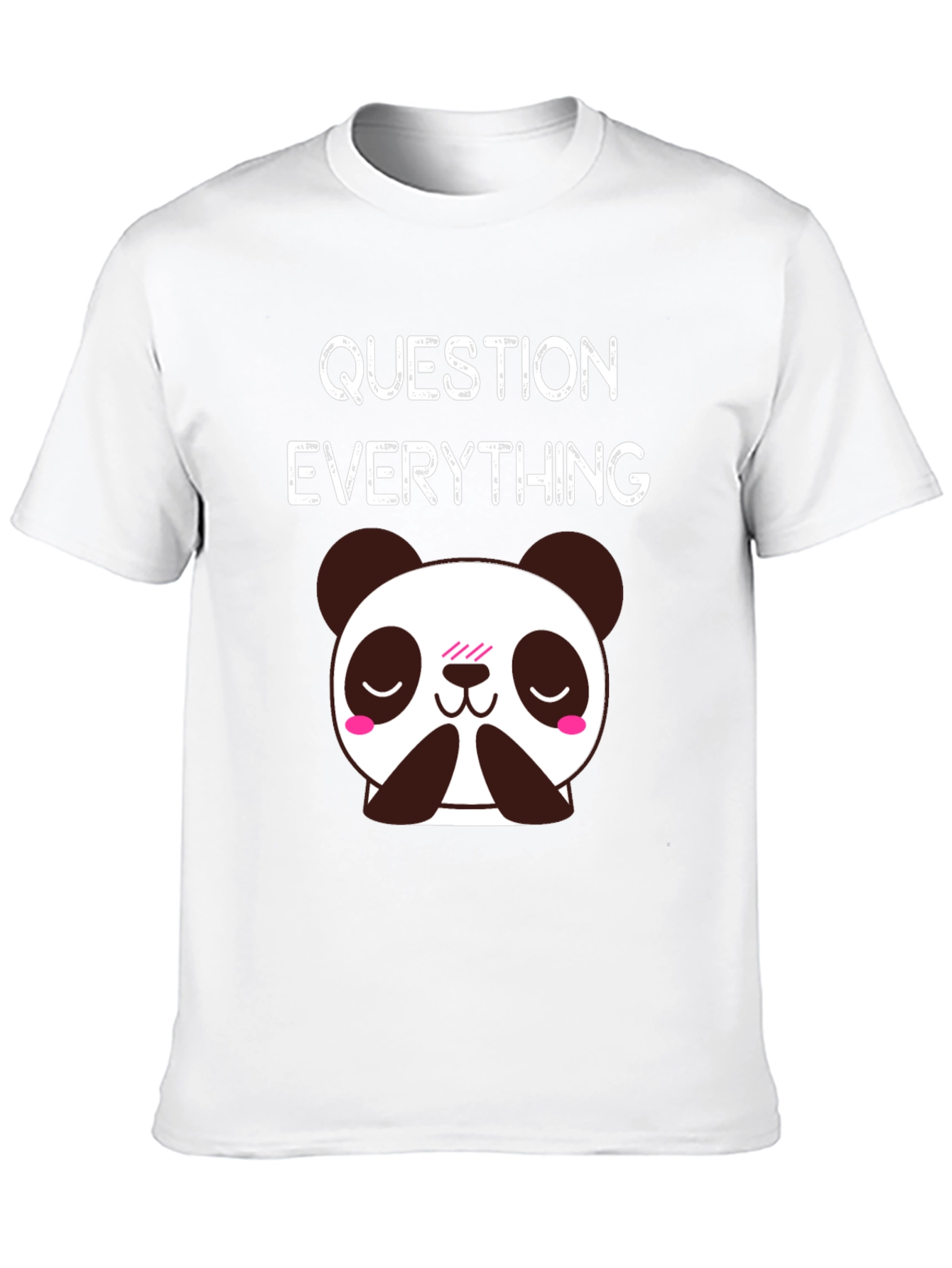 Question Everything Panda T-Shirt - Black