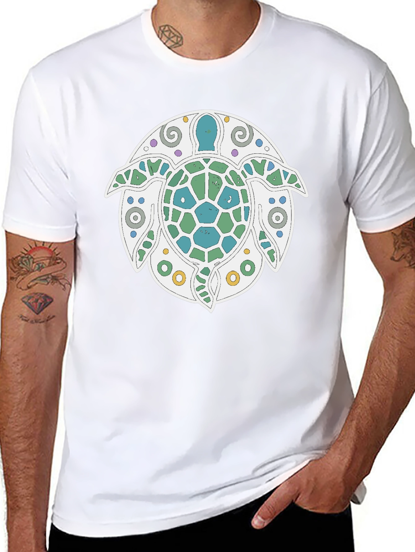Turtle Graphic Tee - Stylish Black T-Shirt