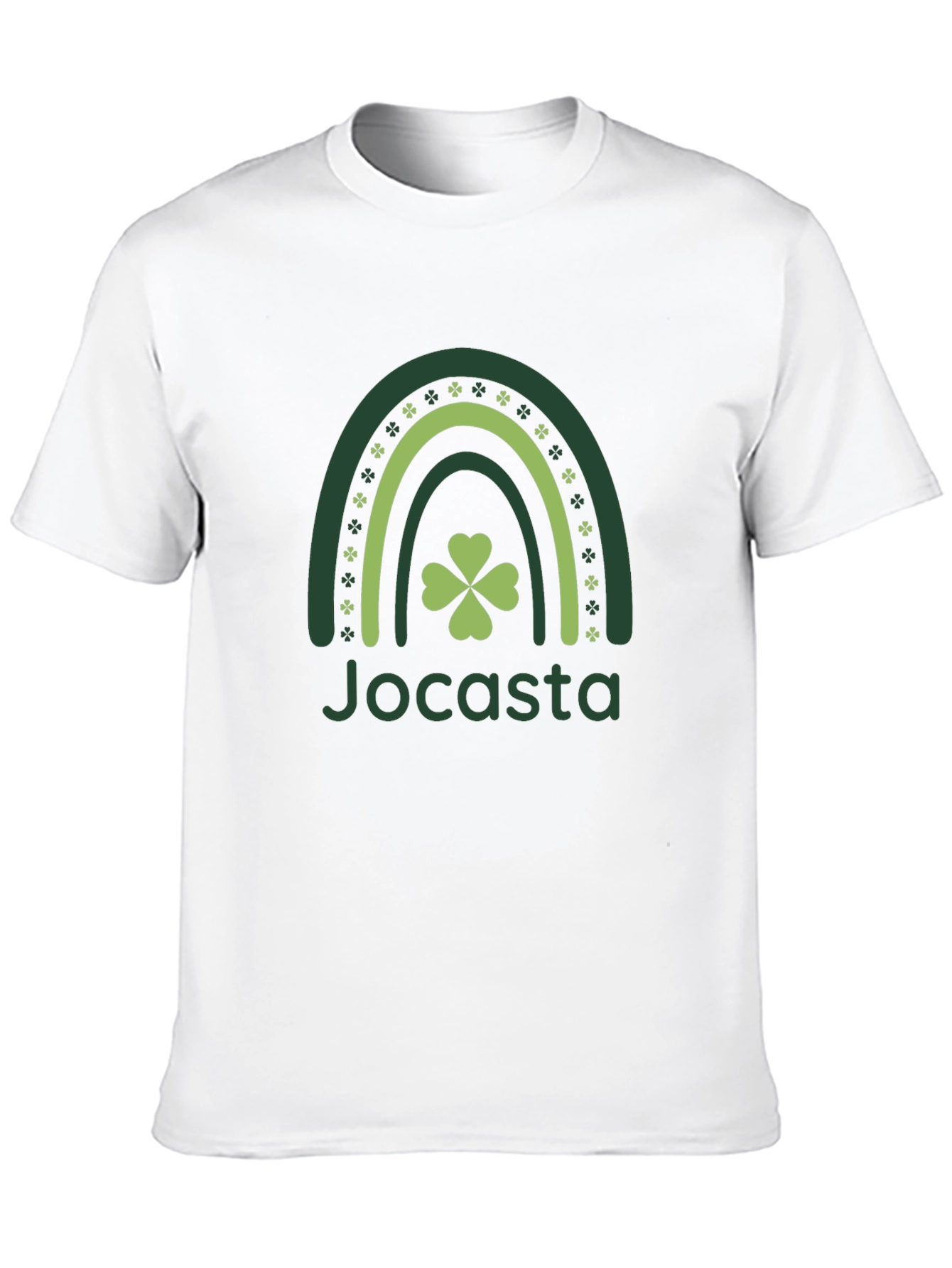 Jocasta St. Patricks Day Rainbow Clover T-Shirt