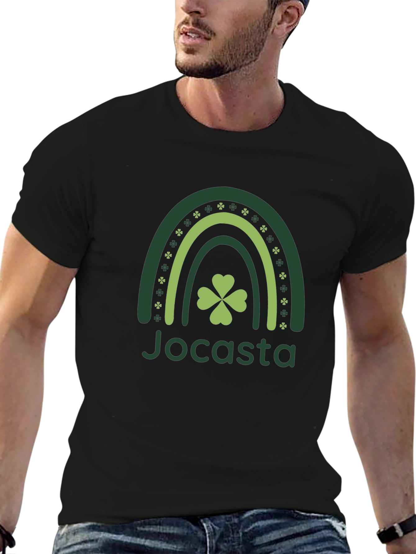 Jocasta St. Patricks Day Rainbow Clover T-Shirt